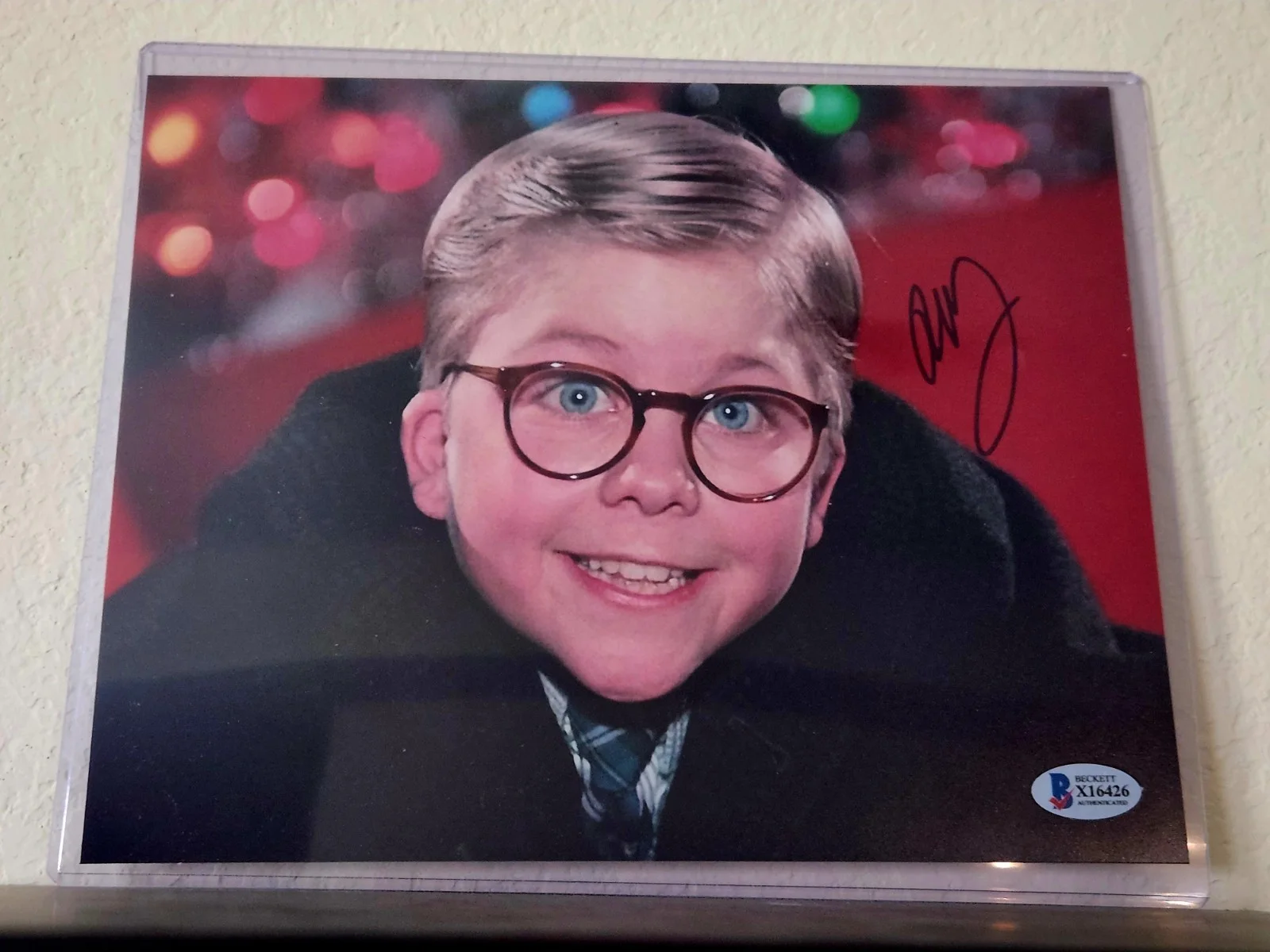 Peter Billingsley — Signed 8x10 PETER BILLINGSLEY A Christmas Story Autograph Beckett Authenticated