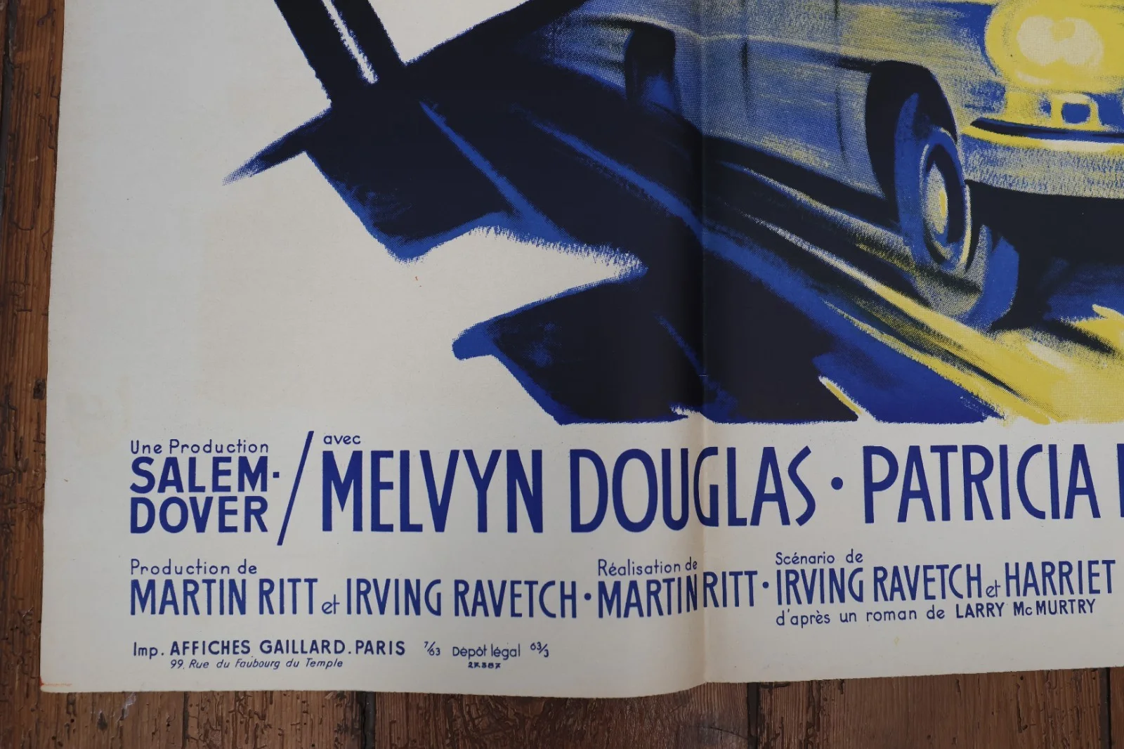 'Hud' Original French one panel Film Movie Poster 1963, изображение 2