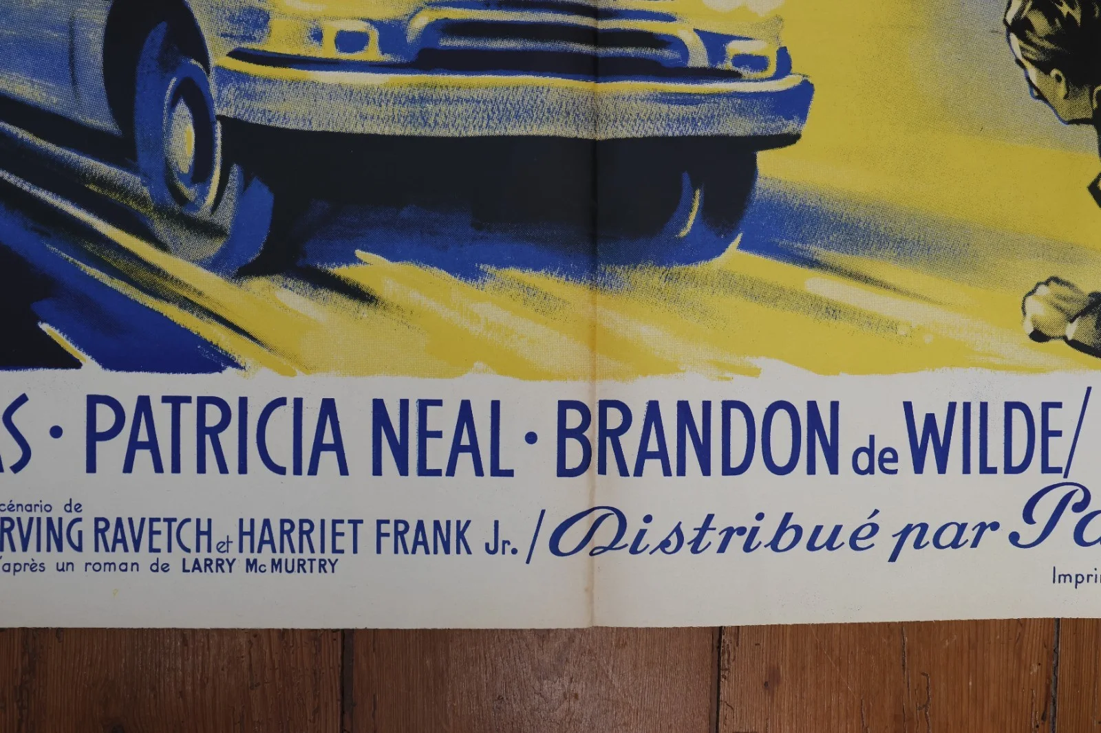 'Hud' Original French one panel Film Movie Poster 1963, изображение 3