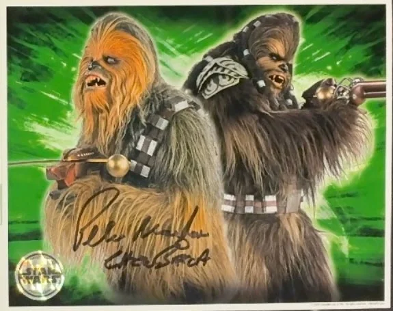 Peter Mayhew — Peter Mayhew Chewbacca star wars signed- Official Star Wars photo