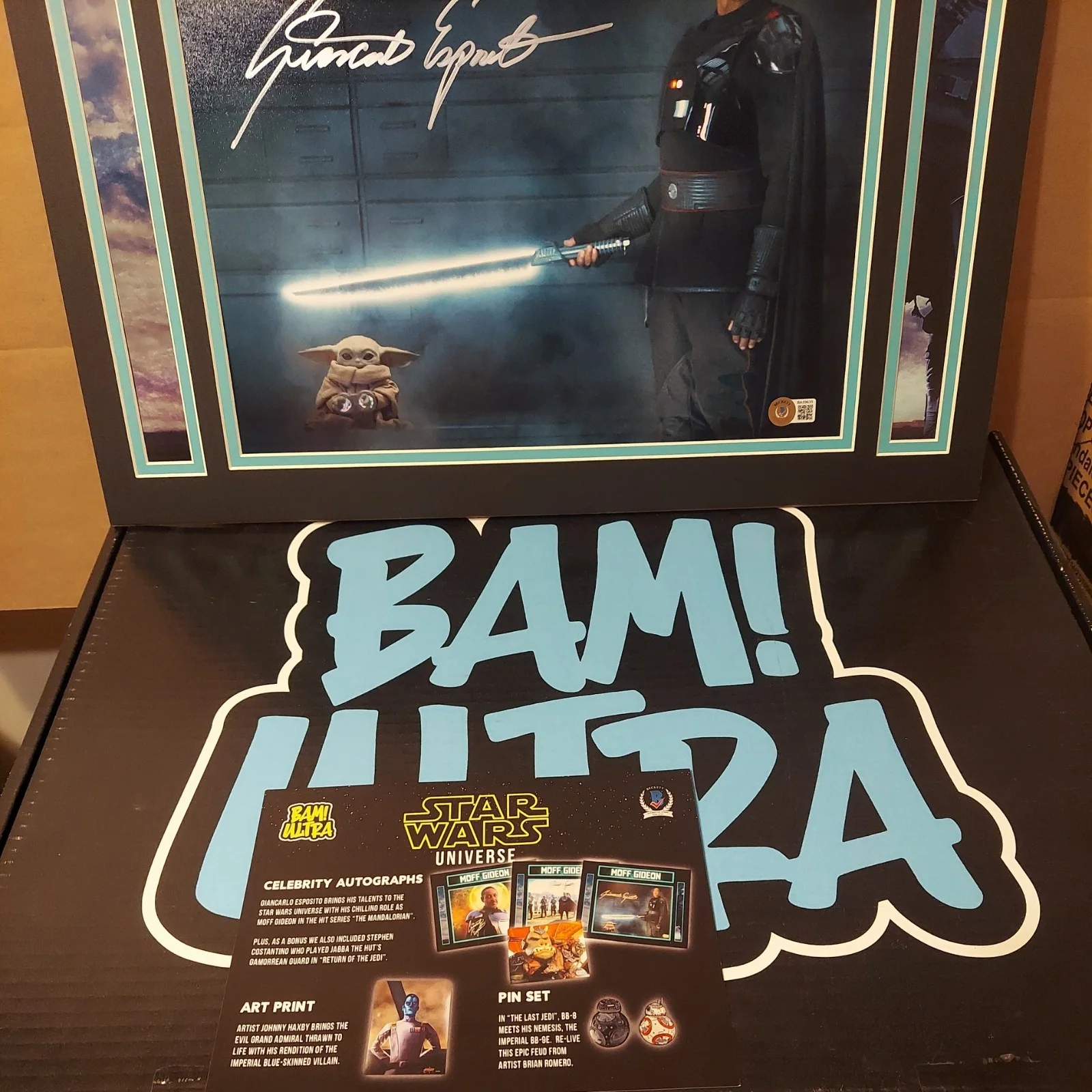 GIANCARLO ESPOSITO The Mandalorian STAR WARS signed autograph 11x14 Bam Box BAS, image 2