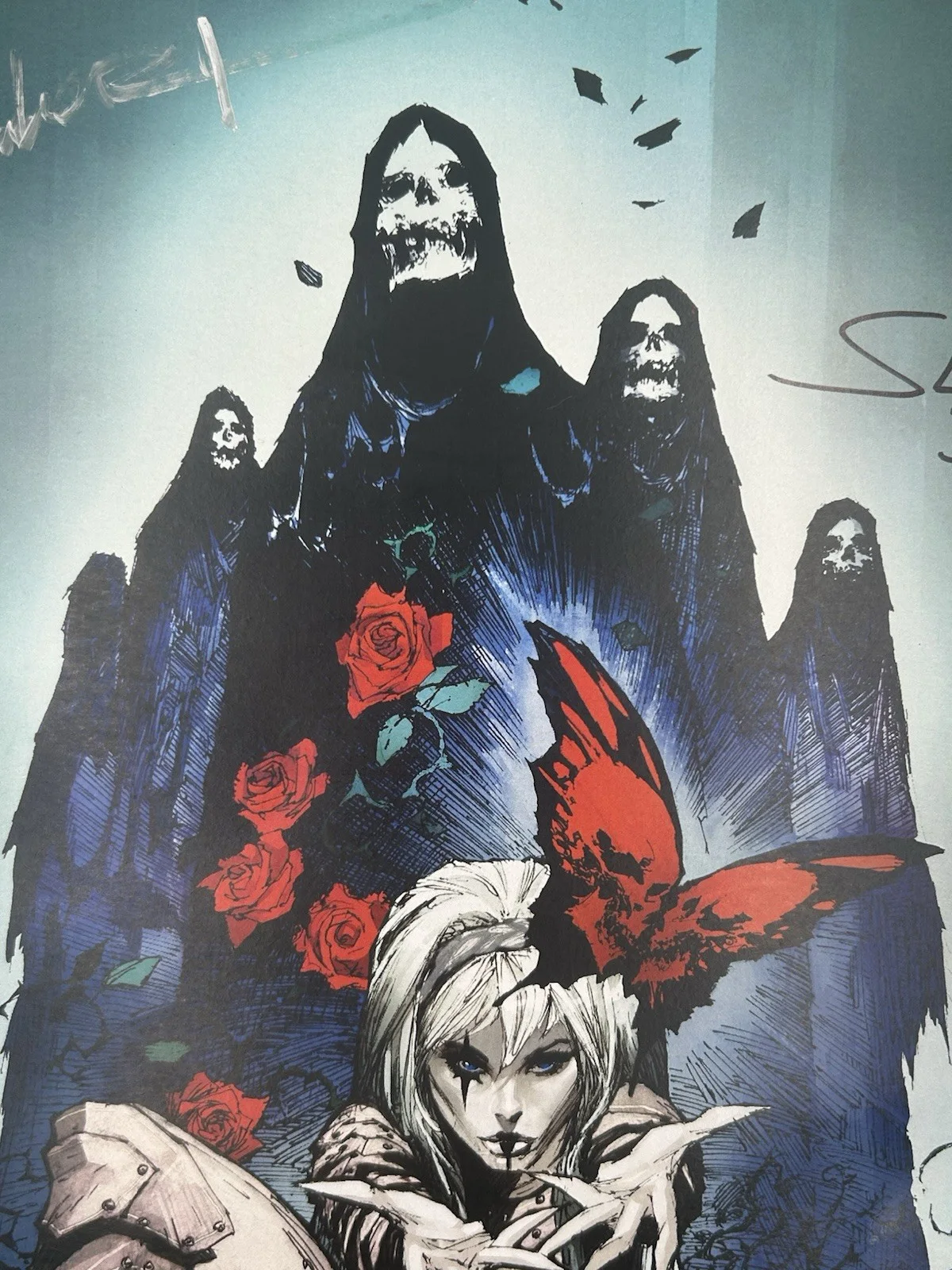 Autographed September Mourning Metal Band Poster Marc Silvestri Art Top Cow, изображение 3