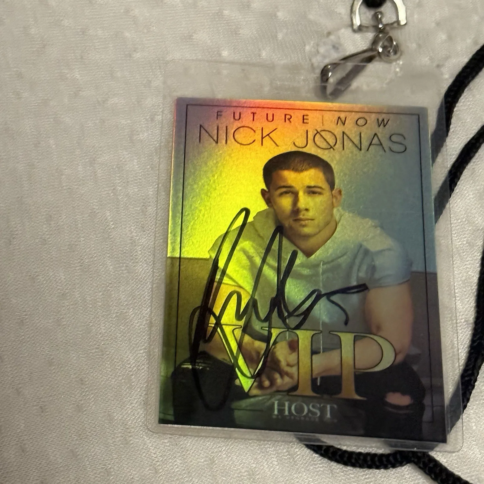 Nick Jonas Brothers Signed Future Now Tour VIP Lanyard Laminate, изображение 2