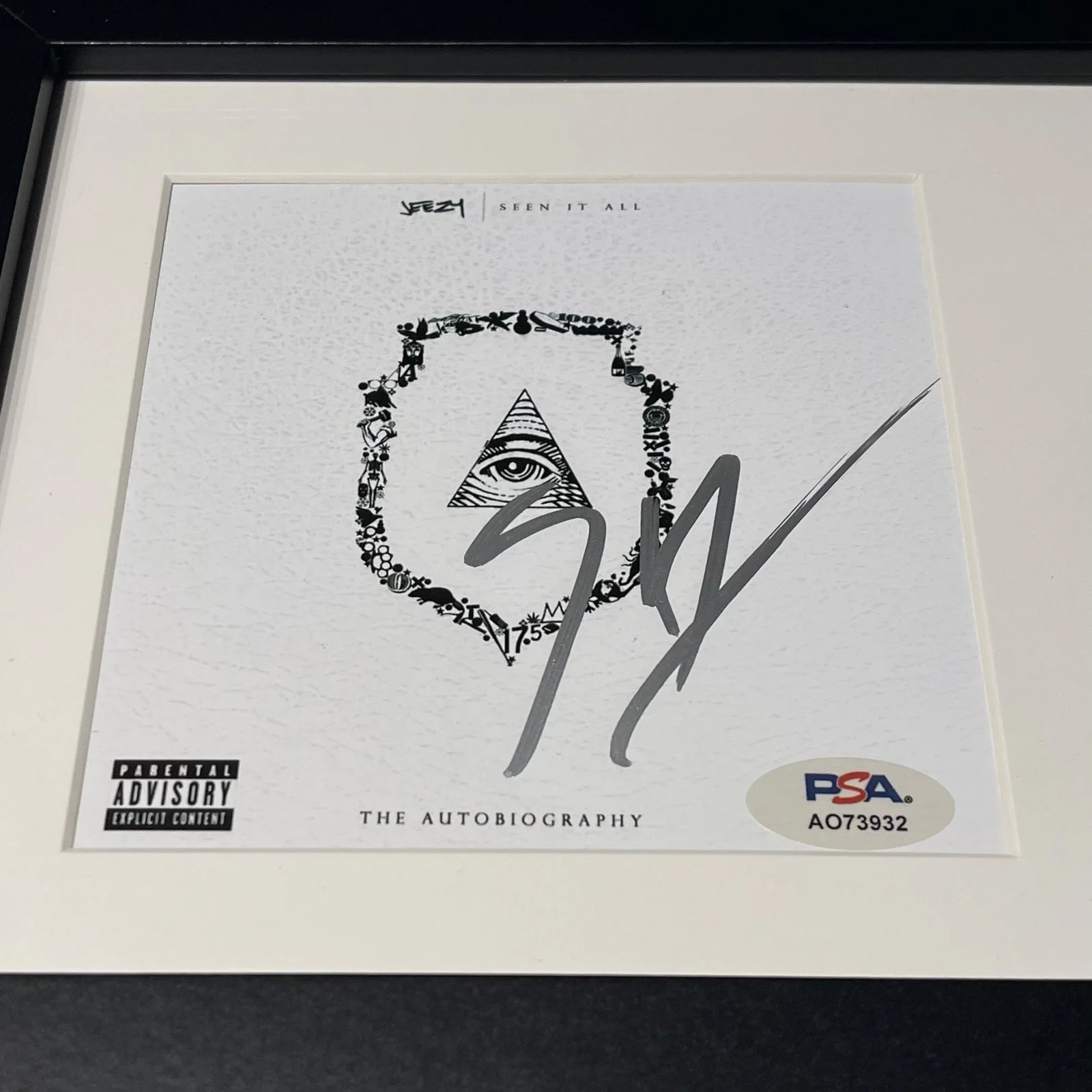 YOUNG JEEZY SIGNED SEEN IT ALL CD ALBUM AUTOGRAPH RAPPER FRAMED PSA COA, image 2
