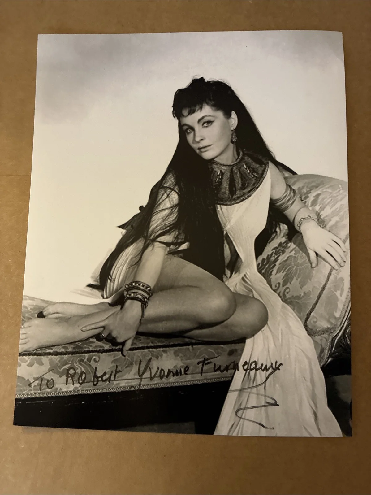 Yvonne Furneaux — YVONNE FURNEAUX (1926-2024) AUTOGRAPHED 8 x 10 PHOTO~ To: Robert