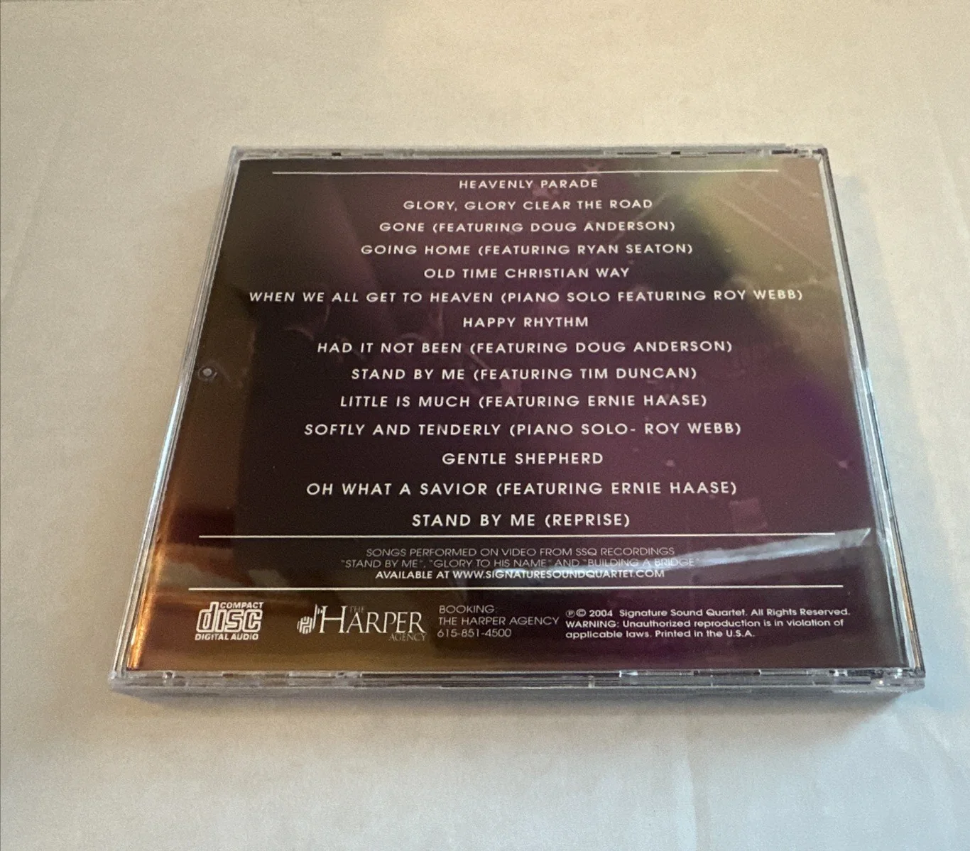 AUTOGRAPHED by singers, SIGNATURE SOUND QUARTET "STAND BY ME LIVE" GOSPEL CD, image 5