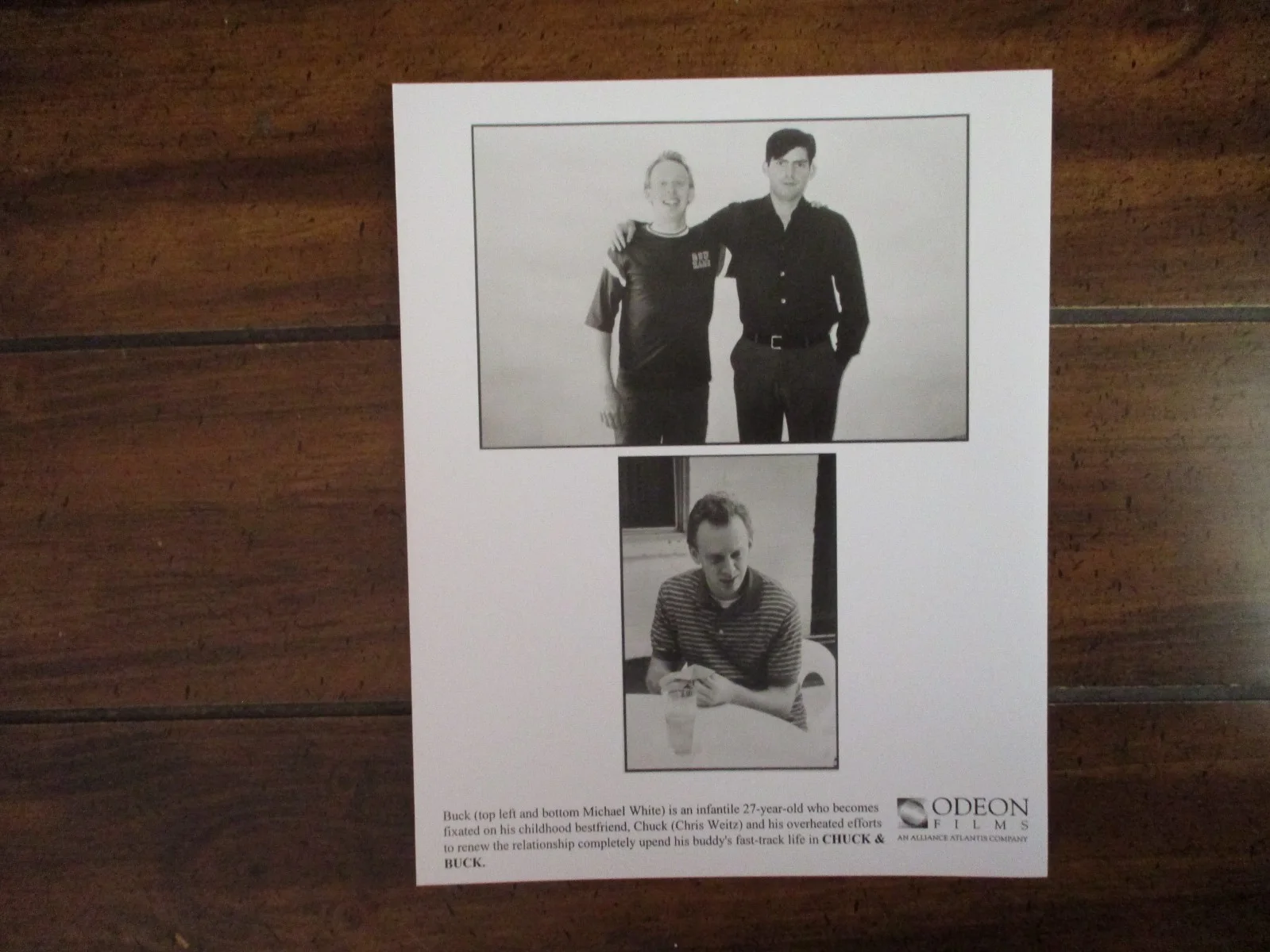 Chris Weitz/Michael White(CHUCK & BUCK) 2000 8 x10 Black & White Press Photo, image 2