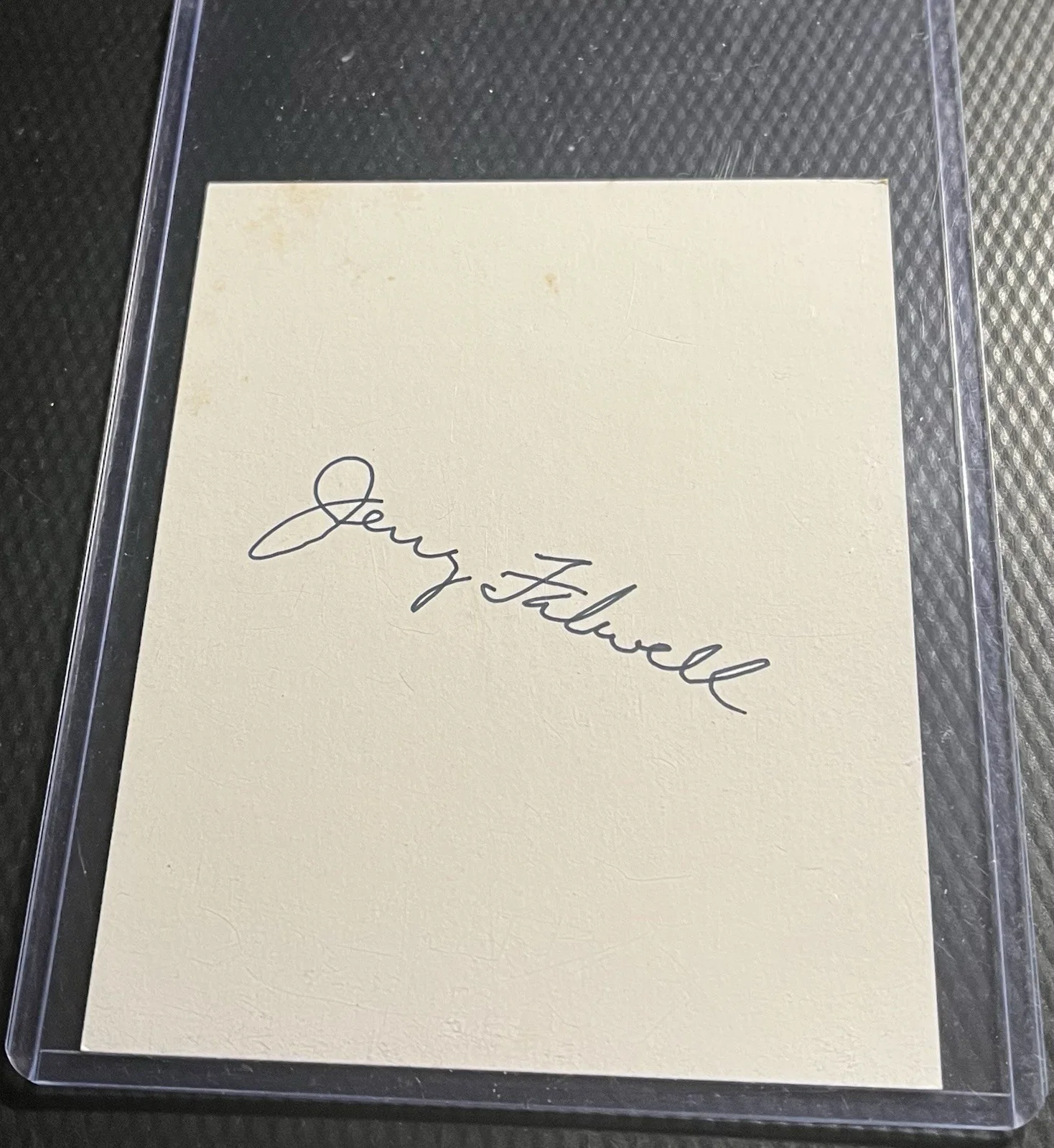 Jerry Falwell — Jerry Falwell Evangelist Signed 3x5 Promo Family Photo Autopen COA Top Loader, изображение 4