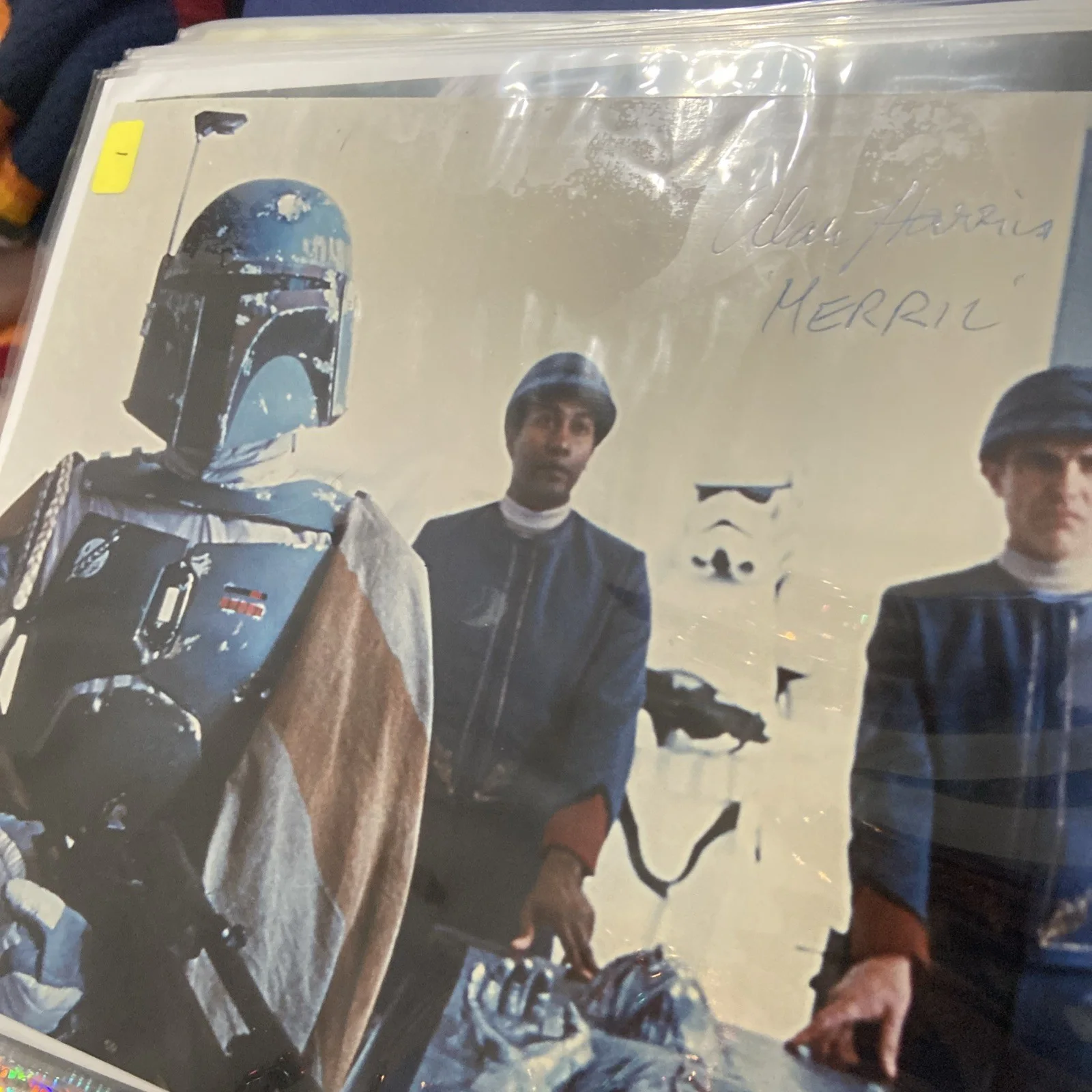 Alan Harris — RIP- Star Wars- Alan Harris, Merril signed 8x10 color photo clean autograph, image 4