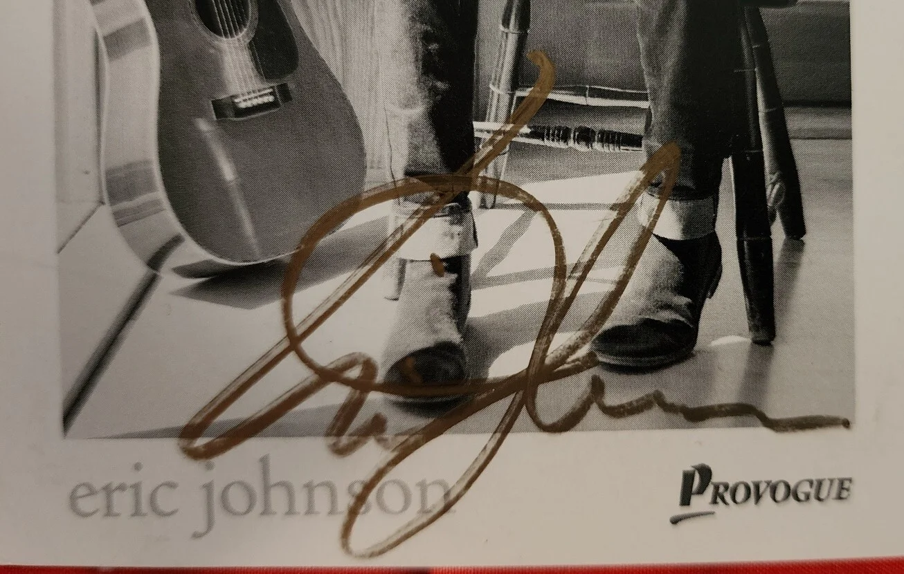Eric Johnson Signed Autographed promotional photo card with ej CD, image 3