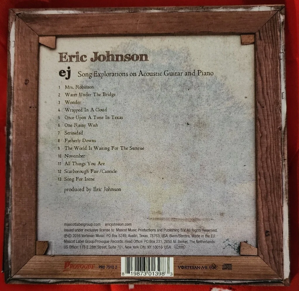 Eric Johnson Signed Autographed promotional photo card with ej CD, image 5