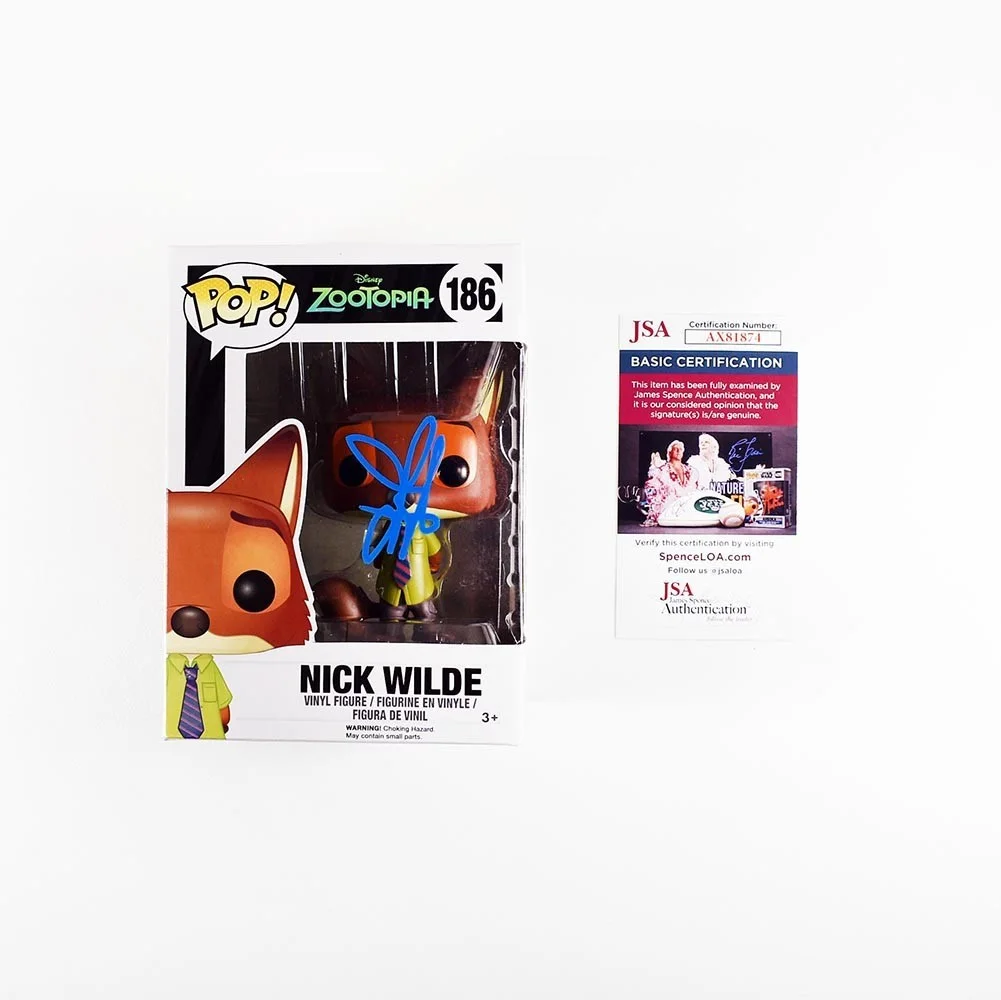 A Star — Jason Bateman Zootopia Nick Wilde Funko Pop Hand Signed Autographed JSA COA