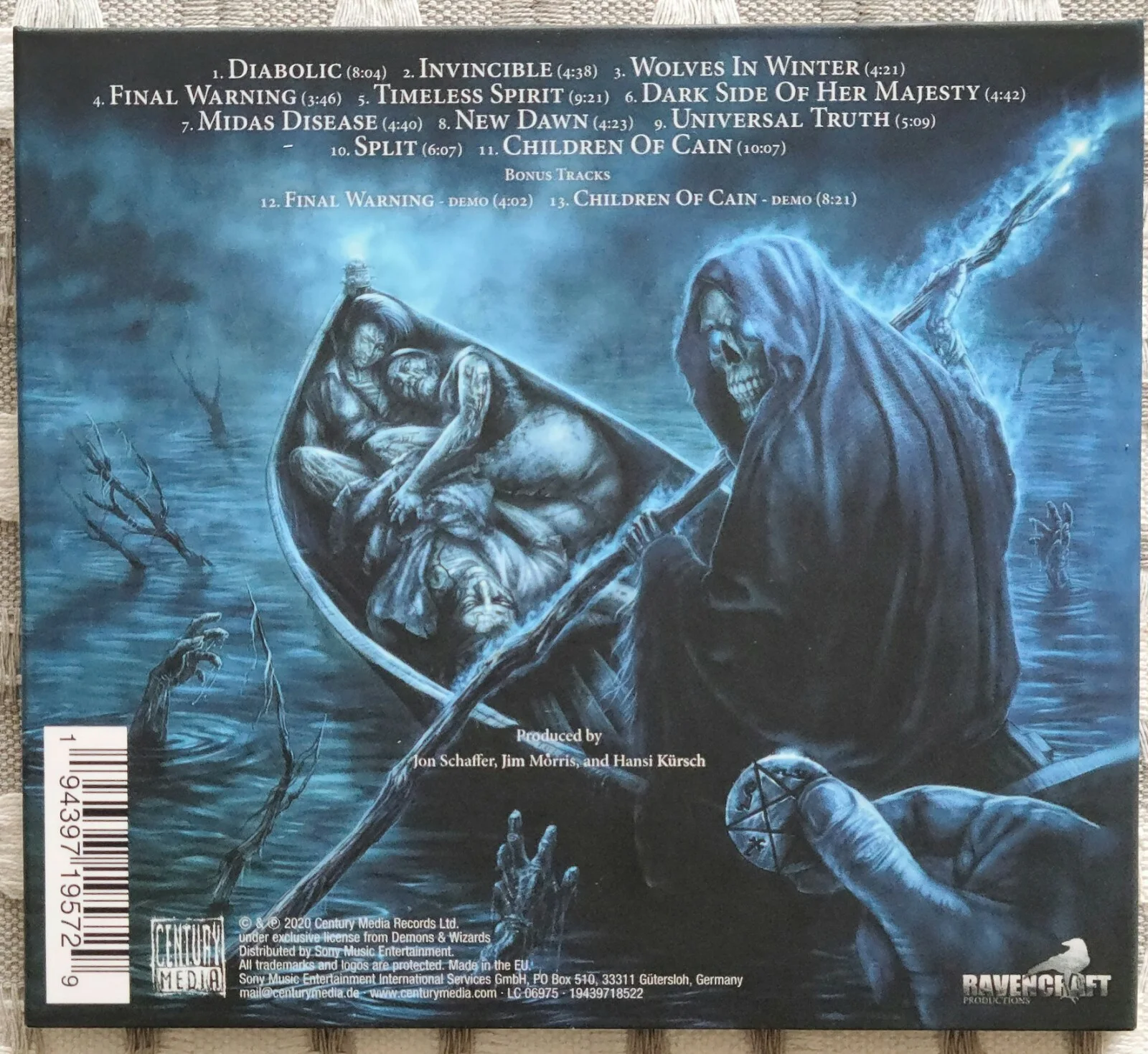 Demons and Wizards Signed Autographed III CD insert card, image 2