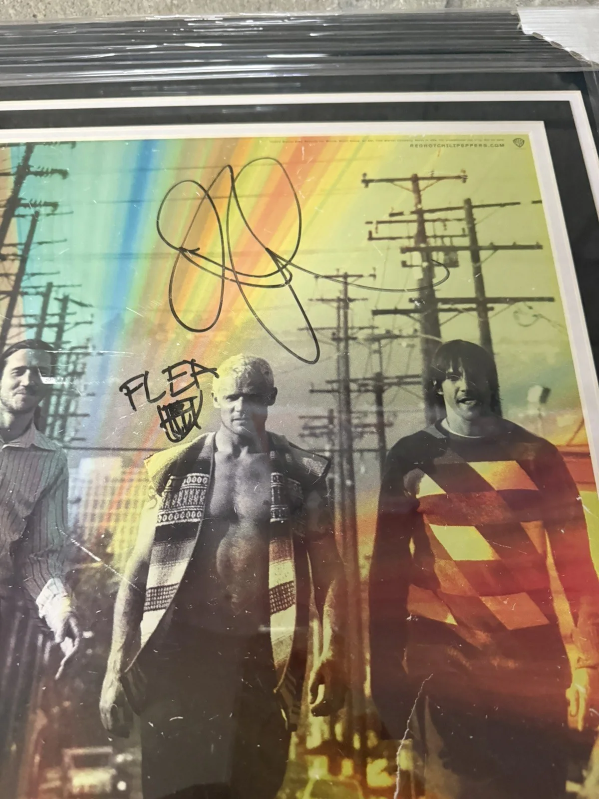 RED HOT CHILI PEPPERS Signed Tour Poster Custom Framed JSA COA FULL BAND, изображение 5