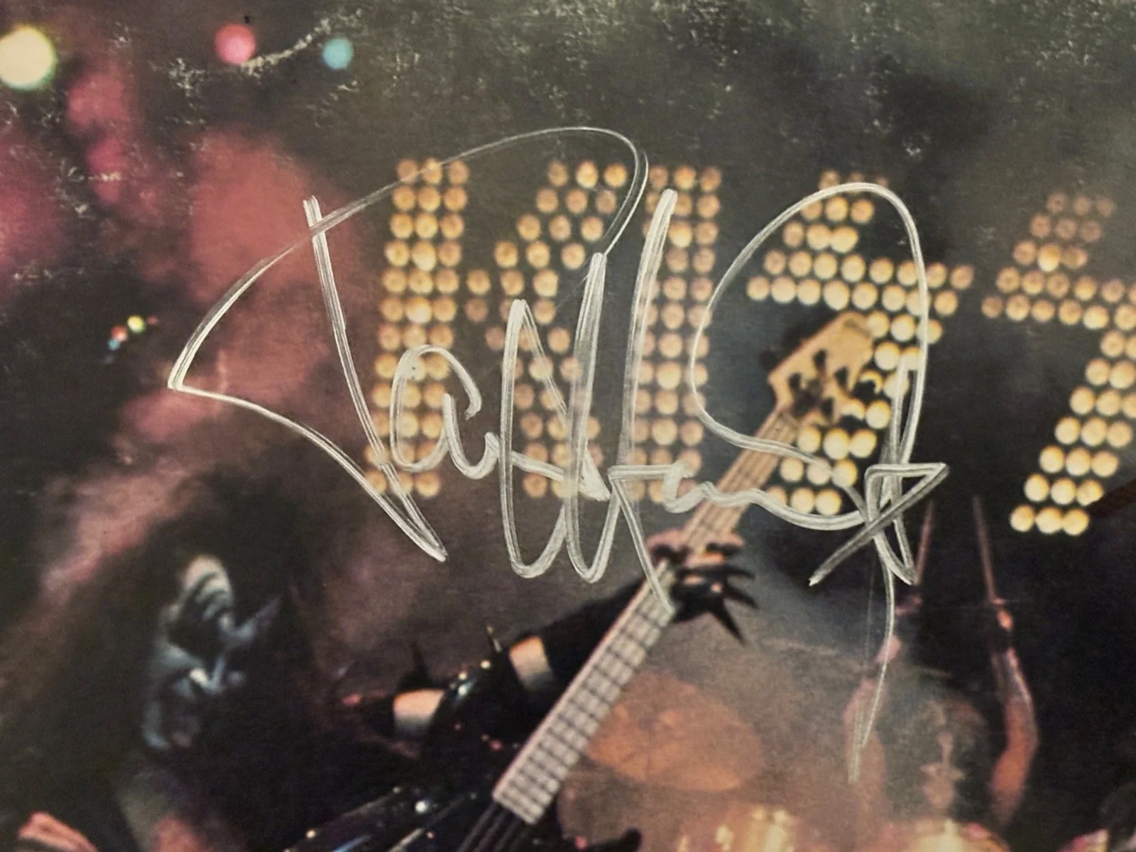 KISS ALIVE LP Cover Signed by Ace Peter Gene Paul With Matte & Frame Aucoin RARE, изображение 4