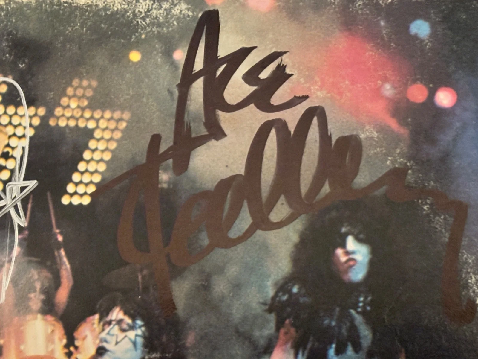 KISS ALIVE LP Cover Signed by Ace Peter Gene Paul With Matte & Frame Aucoin RARE, изображение 5