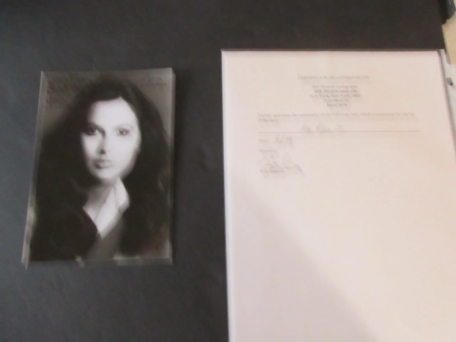 ANA ALICIA - AUTOGRAPH 5X7 B, W PHOTO COA — ANA ALICIA - AUTOGRAPH 5X7 B&W PHOTO COAa, image 2