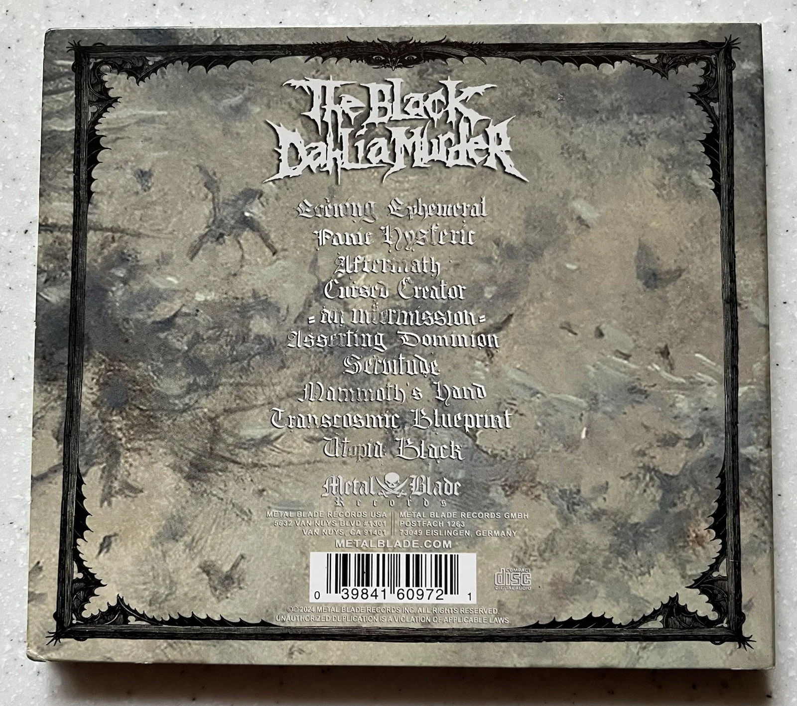 The Black Dahlia Murder Signed Autographed Digipack CD 2024 Very Good Condition, изображение 3