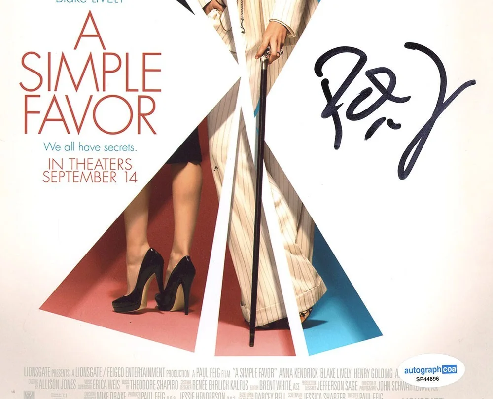 Paul Feig — Paul Feig signed "A SIMPLE FAVOR" 8x10 Photo h THE HOUSEMAID Director ACOA COA, изображение 4