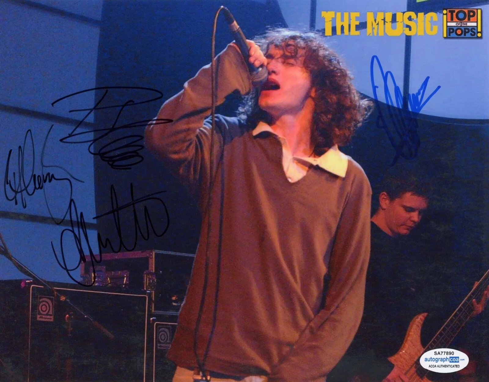 ROBERT HARVEY - THE MUSIC — "THE MUSIC" Band ALL 4 signed 8x10 Photo AUTOGRAPHED Robert Harvey ACOA COA, изображение 3