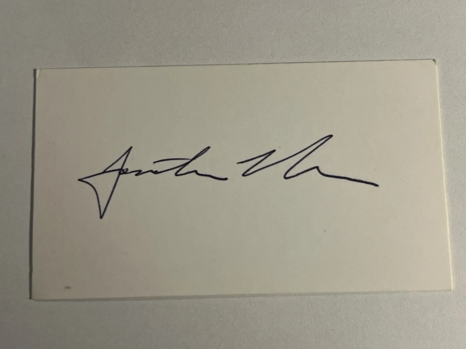 Jonathan Mann - CNN Anchor - Autographed Business Card, image 2