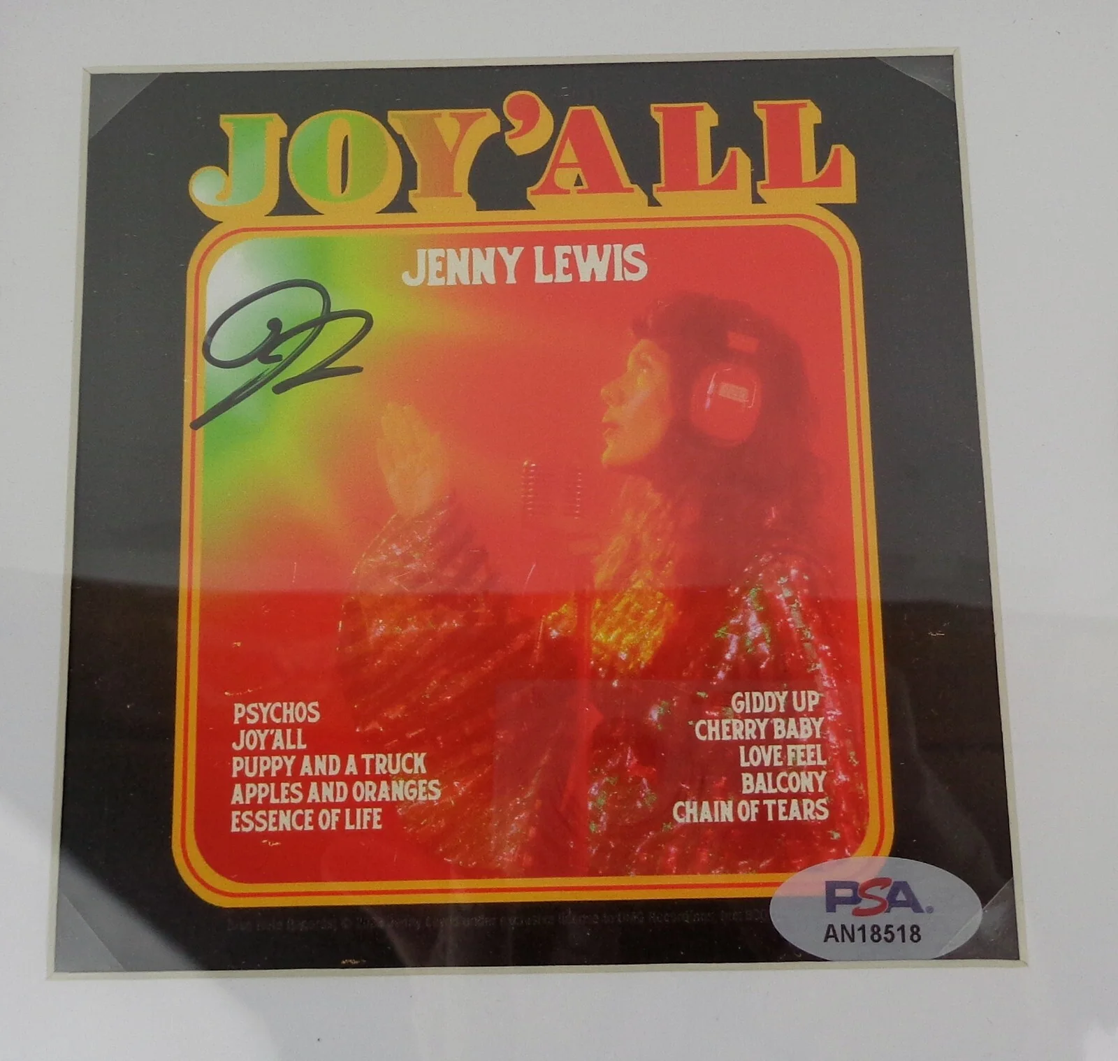 Jenny Lewis — Jenny Lewis Signed Autograph Joy'All CD Framed PSA/DNA COA, image 2