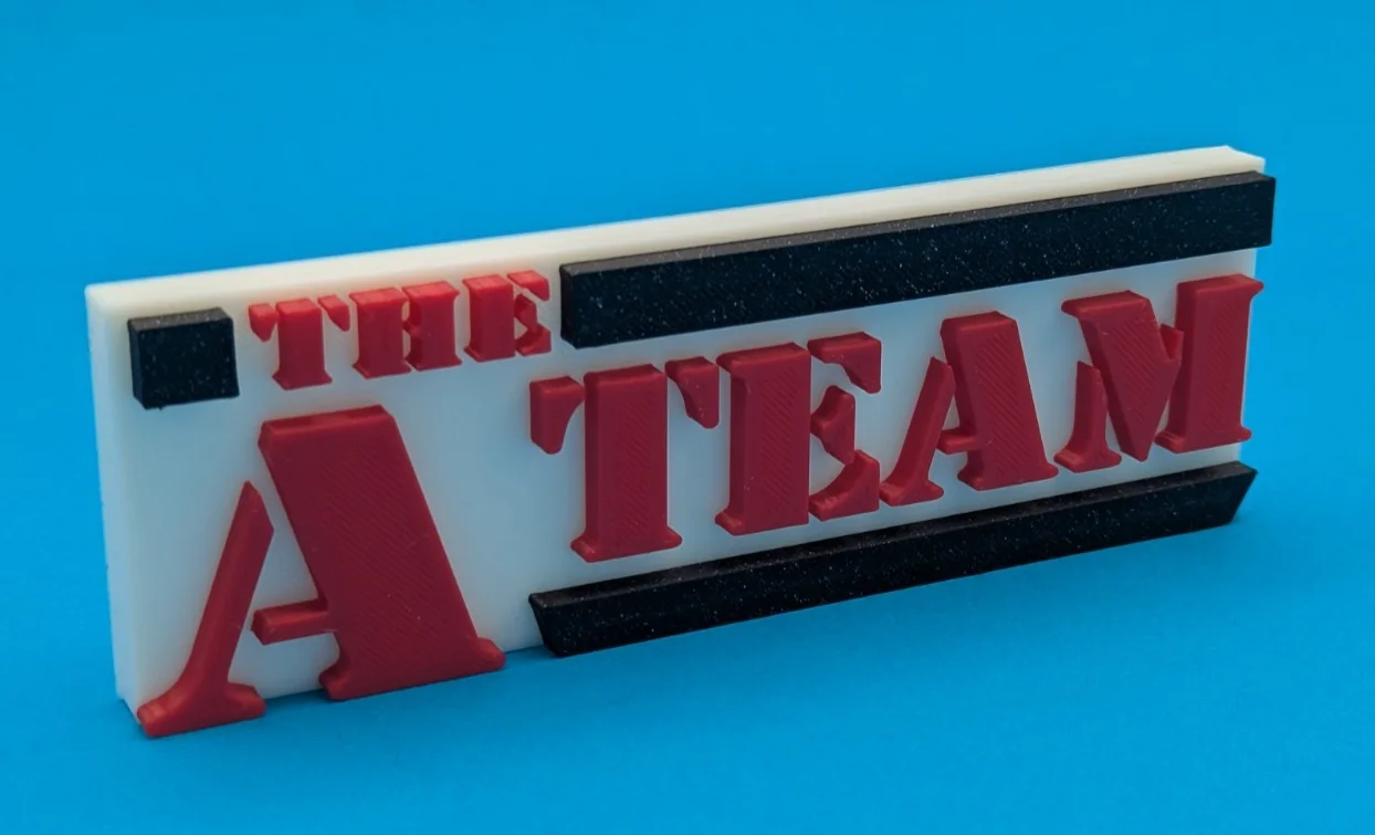 The A-Team (v2) - 3D Printed logo -Desk, Door or Wall art, изображение 3