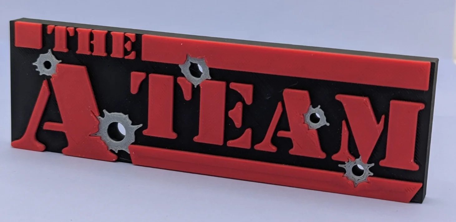 The A-Team (v1) - 3D Printed logo - Desk, Door or Wall art, изображение 4