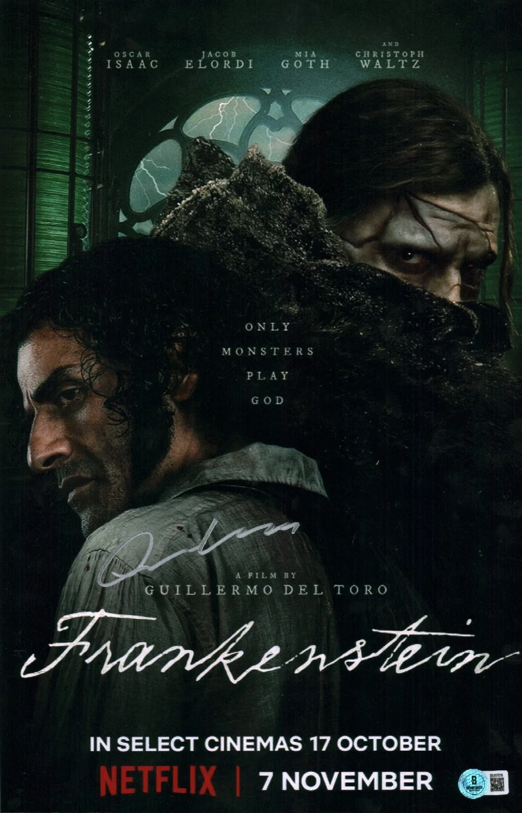 oscar isaac — Oscar Isaac Signed Autograph Frankenstein Victor Actor 11x17 Photo BAS COA