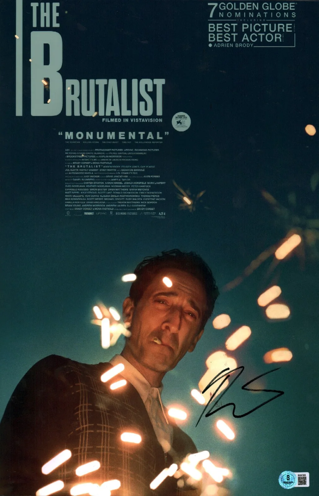 brady corbet — BRADY CORBET SIGNED THE BRUTALIST ACCLAIMED DIRECTOR 11X17 PHOTO BECKETT COA