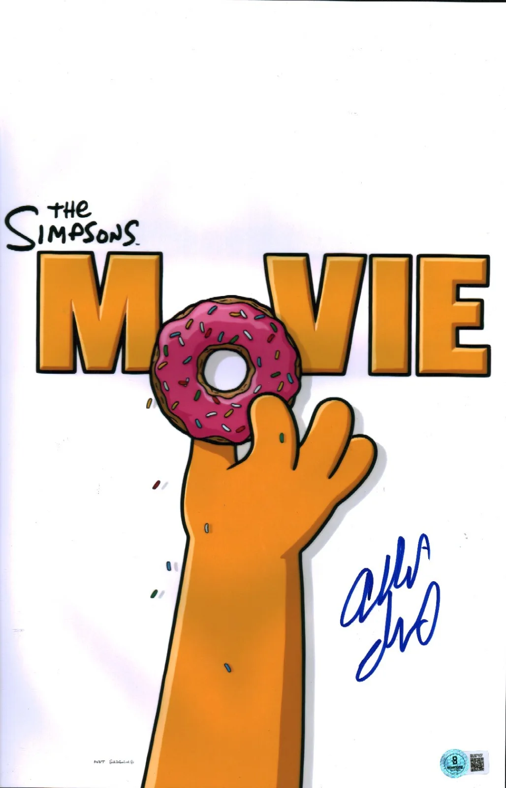 albert brooks — ALBERT BROOKS SIGNED THE SIMPSONS MOVIE 11X17 PHOTO POSTER RUSS CARGILL BAS COA