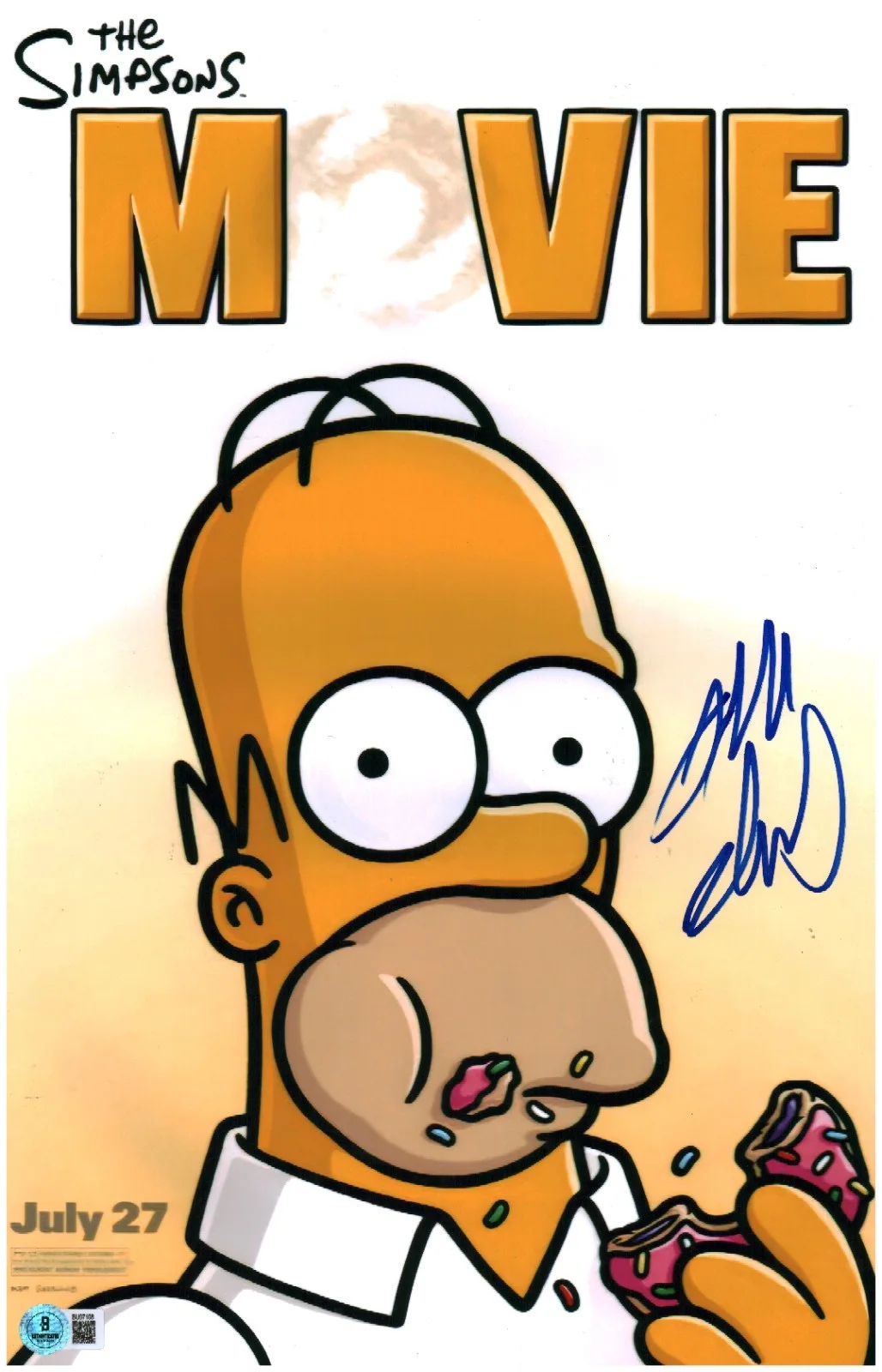 albert brooks — ALBERT BROOKS SIGNED THE SIMPSONS MOVIE 11X17 PHOTO POSTER RUSS CARGILL BAS COA
