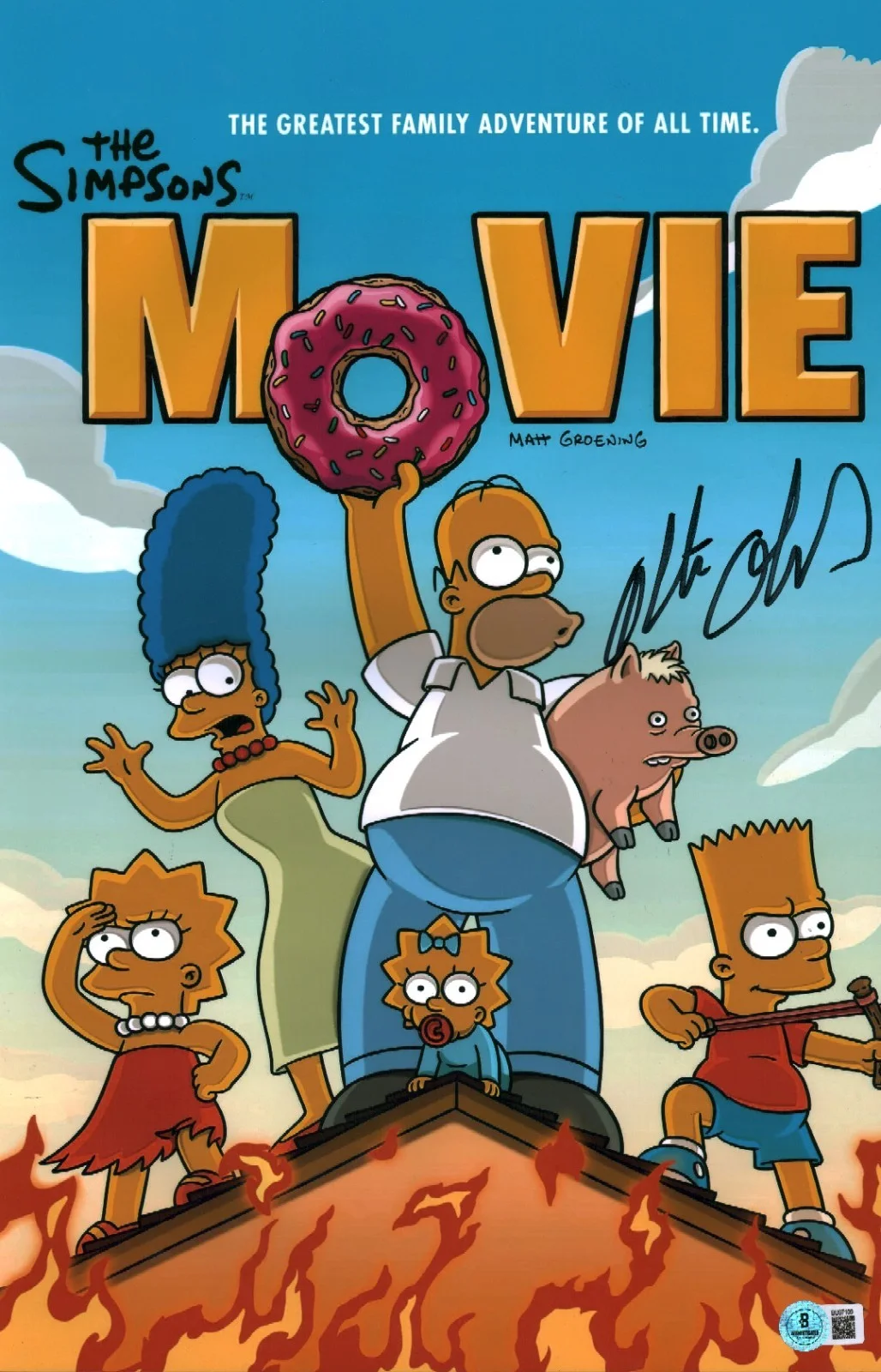 albert brooks — ALBERT BROOKS SIGNED THE SIMPSONS MOVIE 11X17 PHOTO POSTER RUSS CARGILL BAS COA