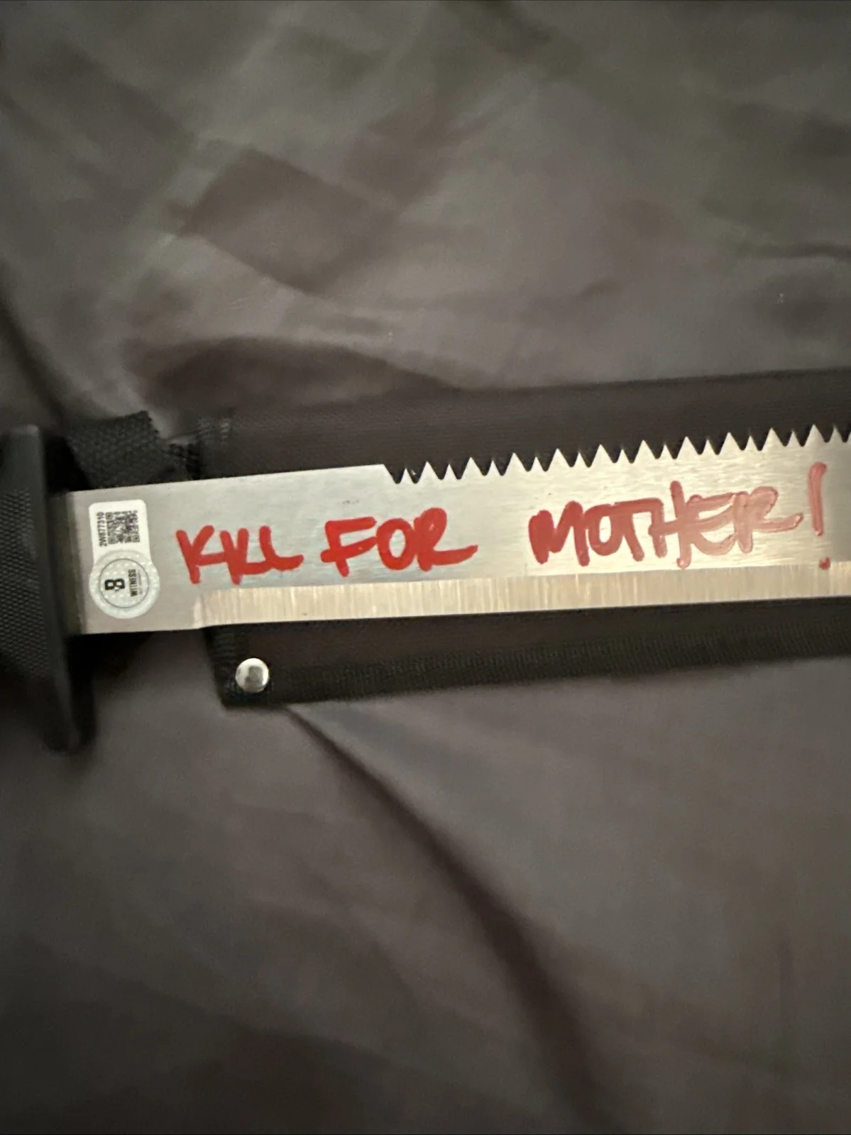 Ari Lehman — Ari Lehman Autographed Machete Beckett COA “Kill For Mother” Inscription, изображение 3