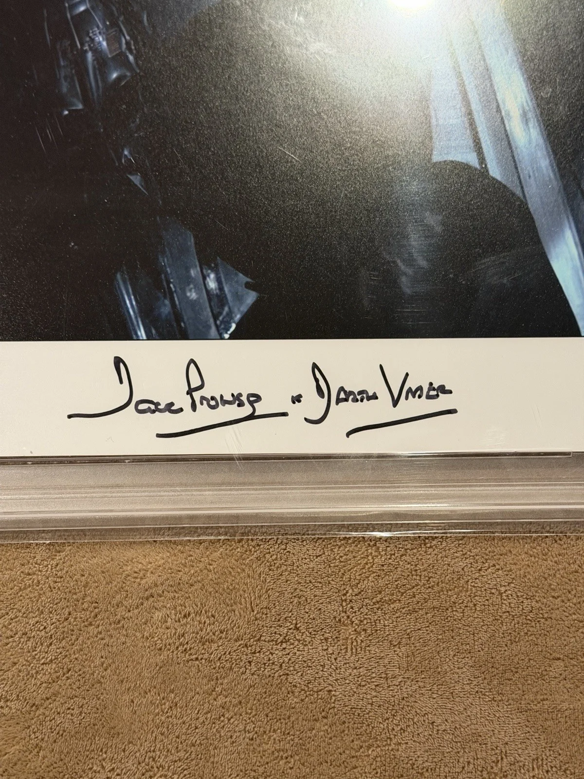 James Earl Jones — James Earl Jones Dave Prowse Signed 8x10 Photo PSA AUTO AUTHENTIC Darth Vader, image 2