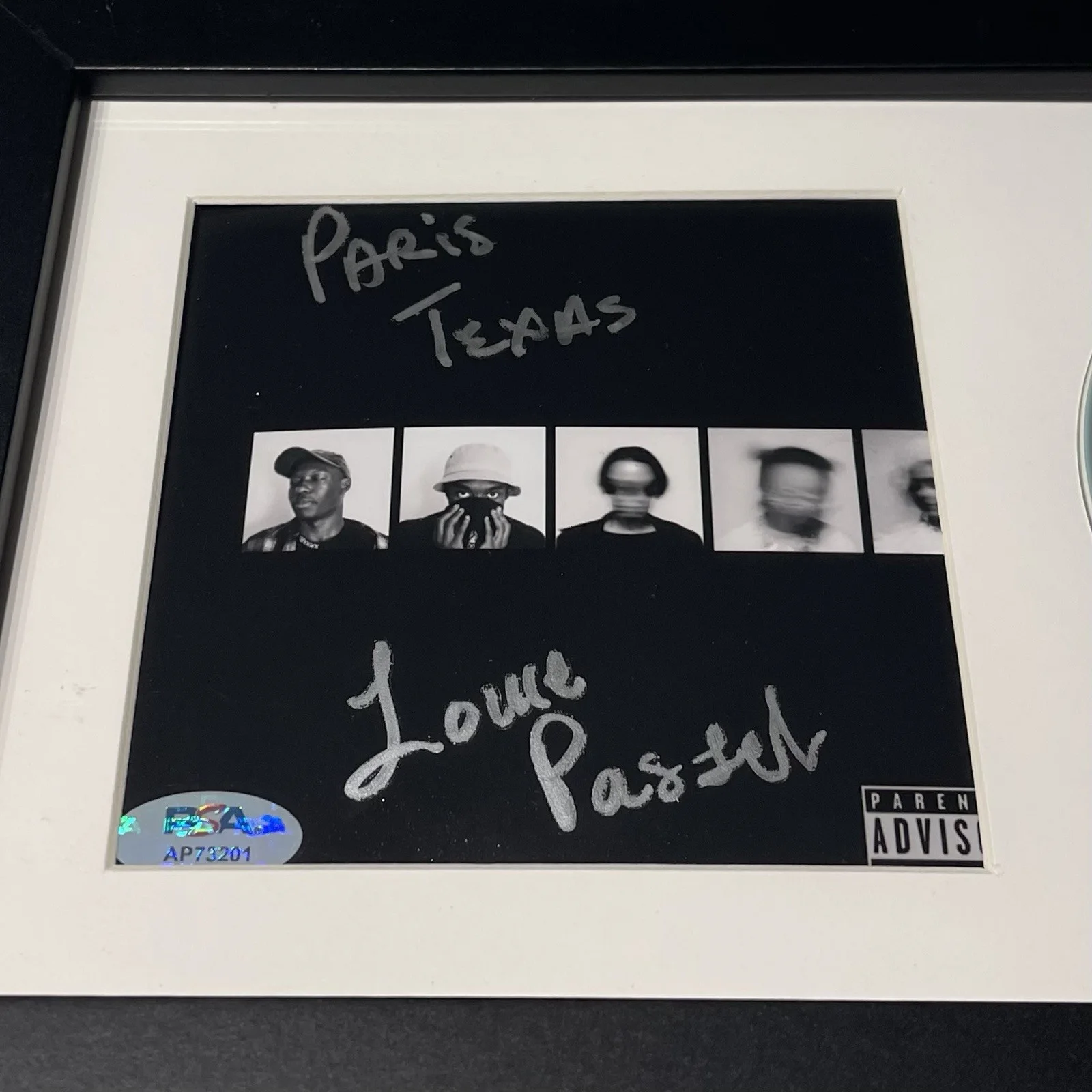 LOUIE PASTEL SIGNED PARIS TEXAS BOY ANONYMOUS CD ALBUM AUTOGRAPH FRAMED PSA COA, изображение 2