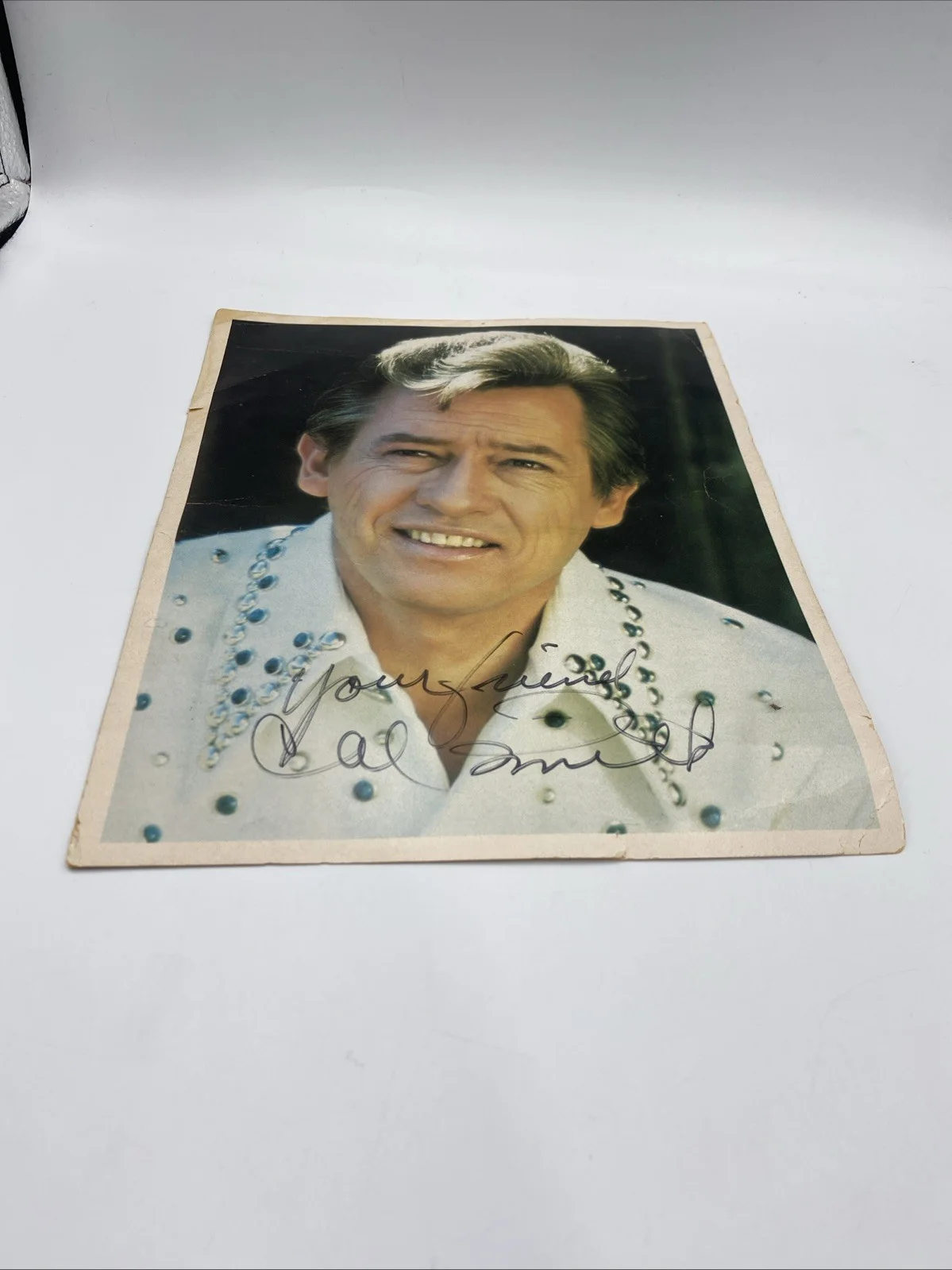 Cal Smith 1976 Signed Color 8x10 Photo Jason's Farm Photo, изображение 2