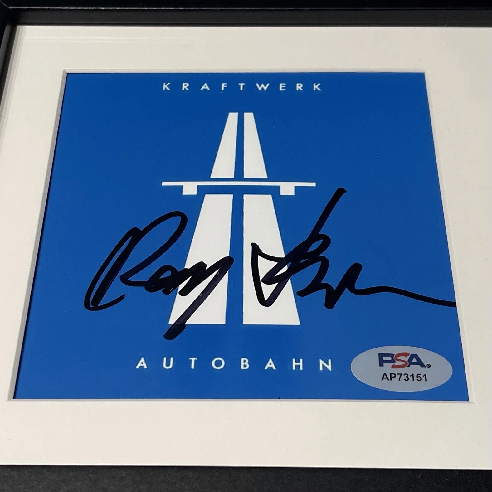RALF HUTTER SIGNED KRAFTWERK AUTOBAHN CD ALBUM AUTOGRAPH FRAMED PSA COA, изображение 2