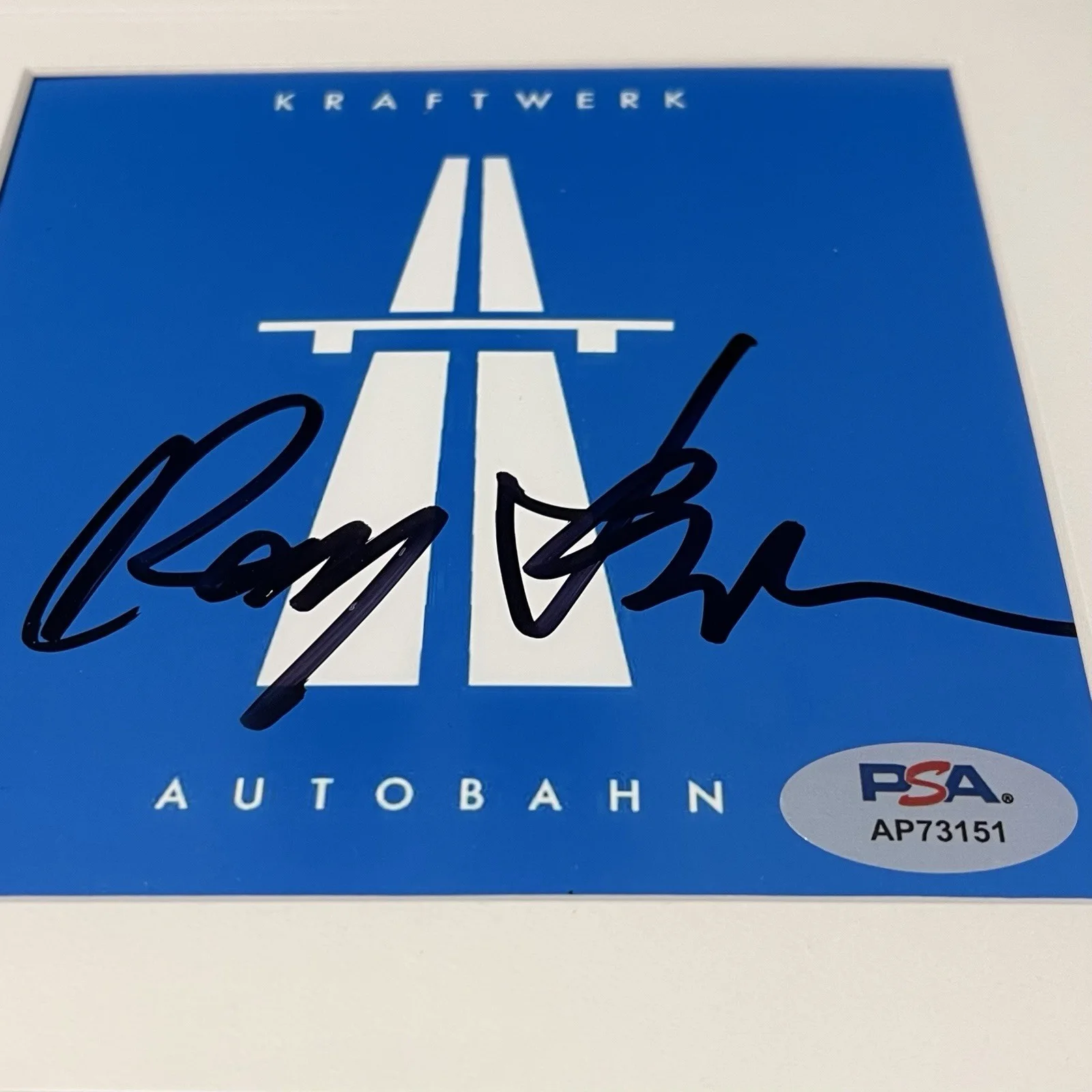 RALF HUTTER SIGNED KRAFTWERK AUTOBAHN CD ALBUM AUTOGRAPH FRAMED PSA COA, изображение 3