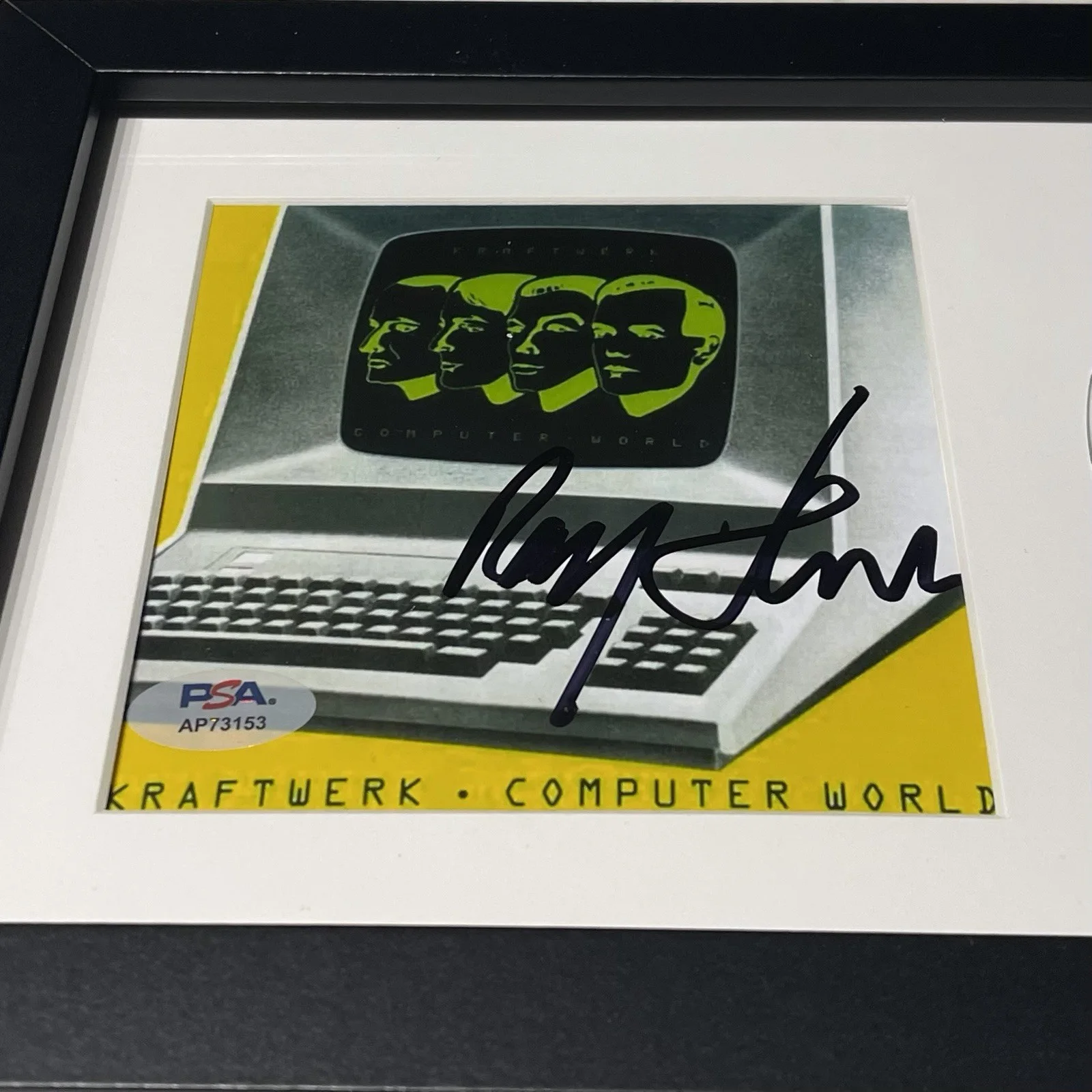 RALF HUTTER SIGNED KRAFTWERK COMPUTER WORLD CD ALBUM AUTOGRAPH FRAMED PSA COA, image 2