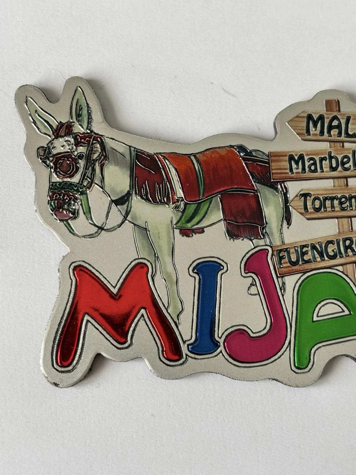 Mijas Spain Fridge Magnet Donkey Sign Post Travel Tourism Gift, изображение 2