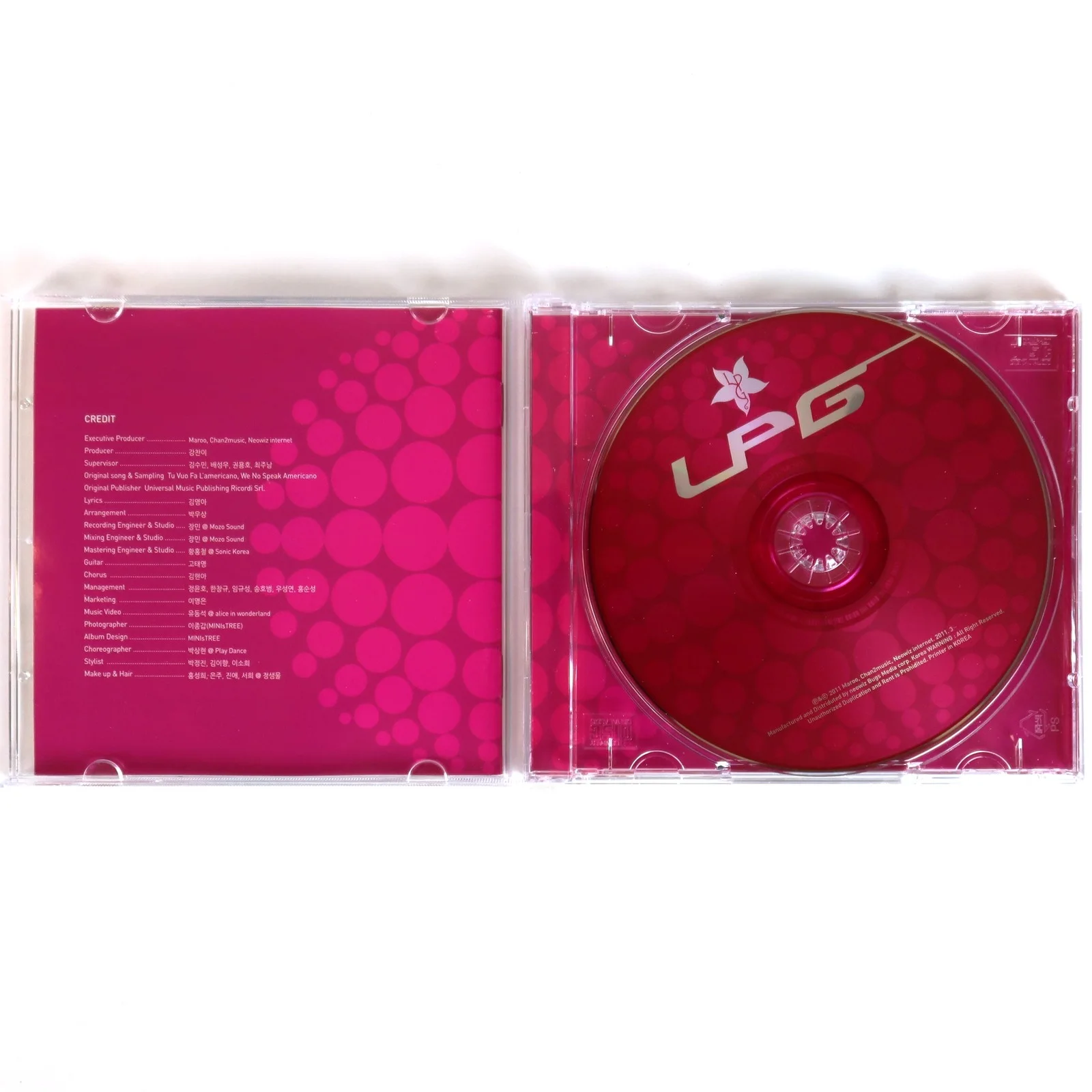 LPG - Angry Single Album Signed Autographed CD 2011 K-Pop, image 2