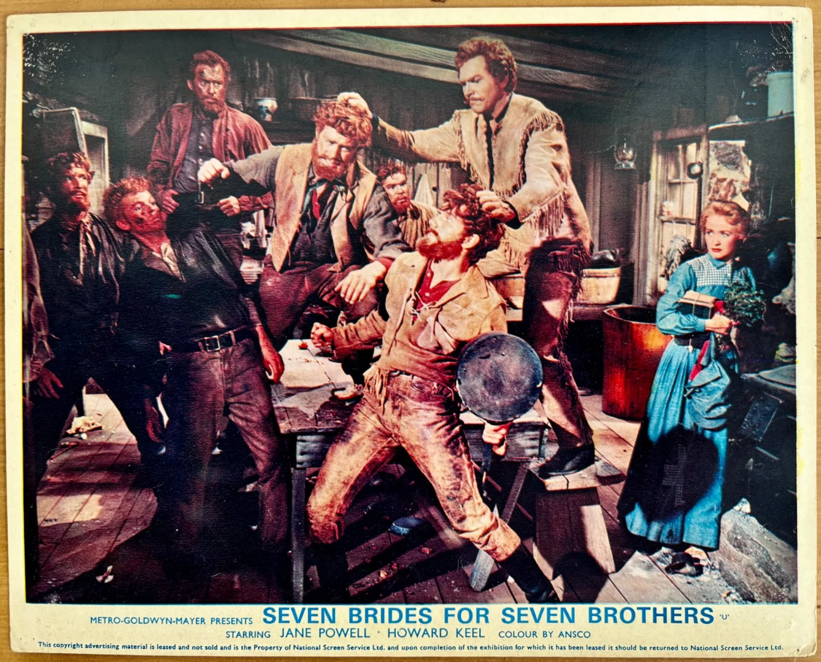 Two original Seven Brides For Seven Brothers UK 10 x 8 "Lobby Card V good cond, изображение 3