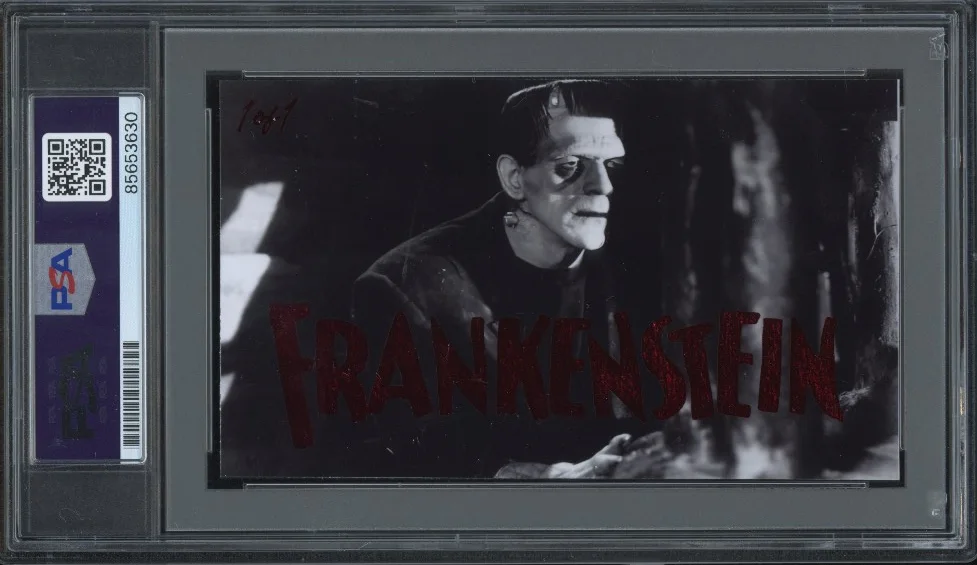 Boris Karloff signed Cut 3x5 Custom Card PSA DNA Slab Frankenstein Auto C5456, изображение 2