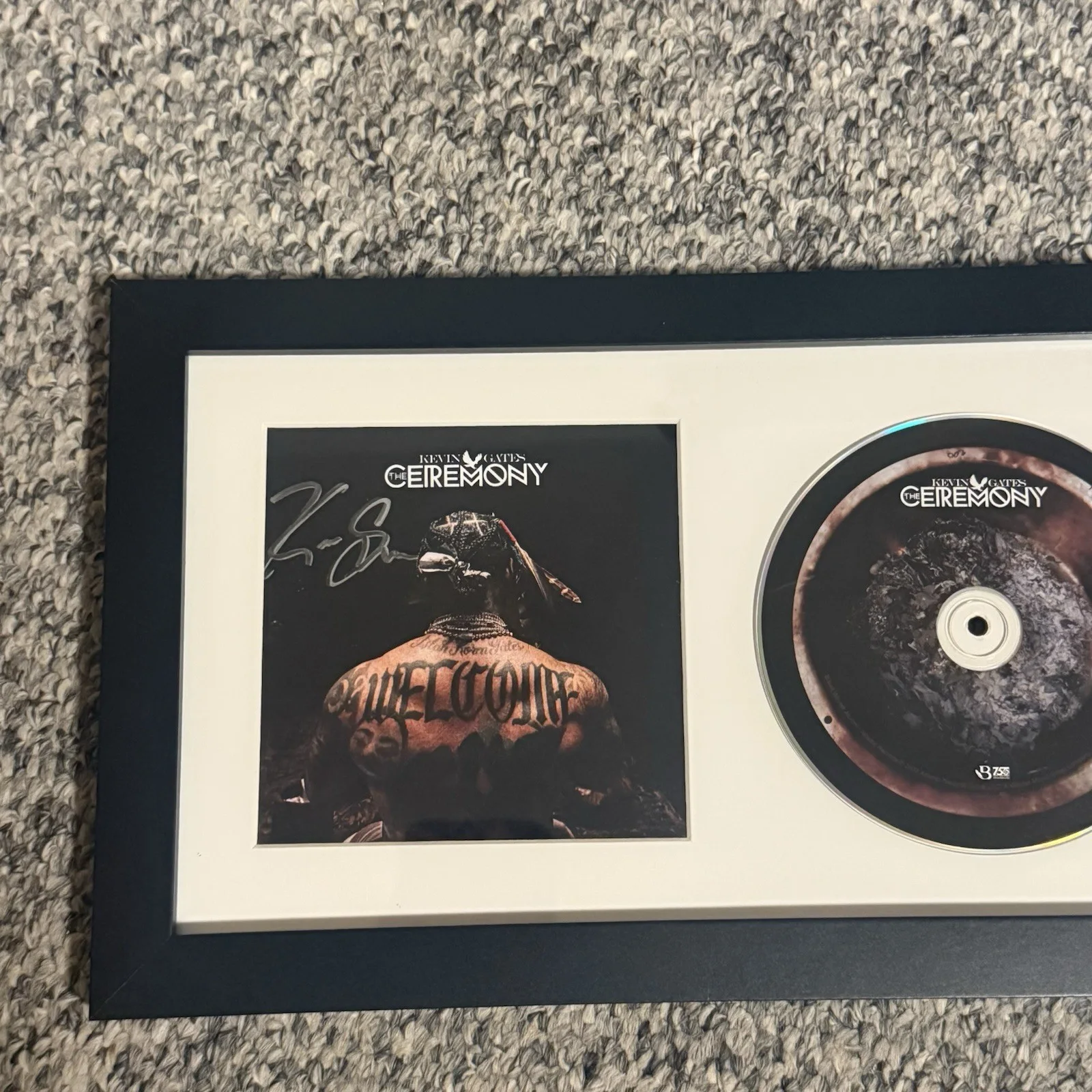 KEVIN GATES SIGNED FRAMED THE CEREMONY CD RAPPER BWA, image 3