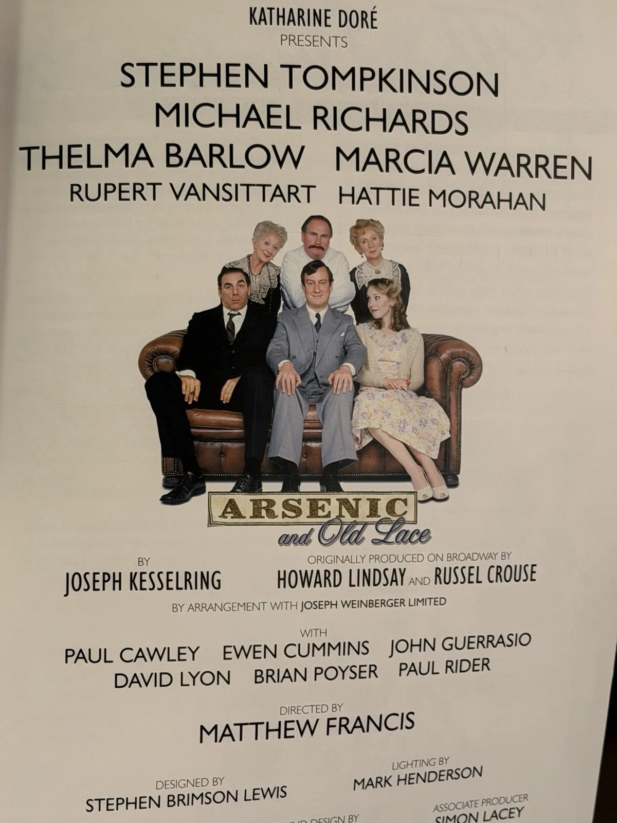 Michael Richards Kramer From Seinfeld Signed Arsenic & Old Lace West End Program, image 2