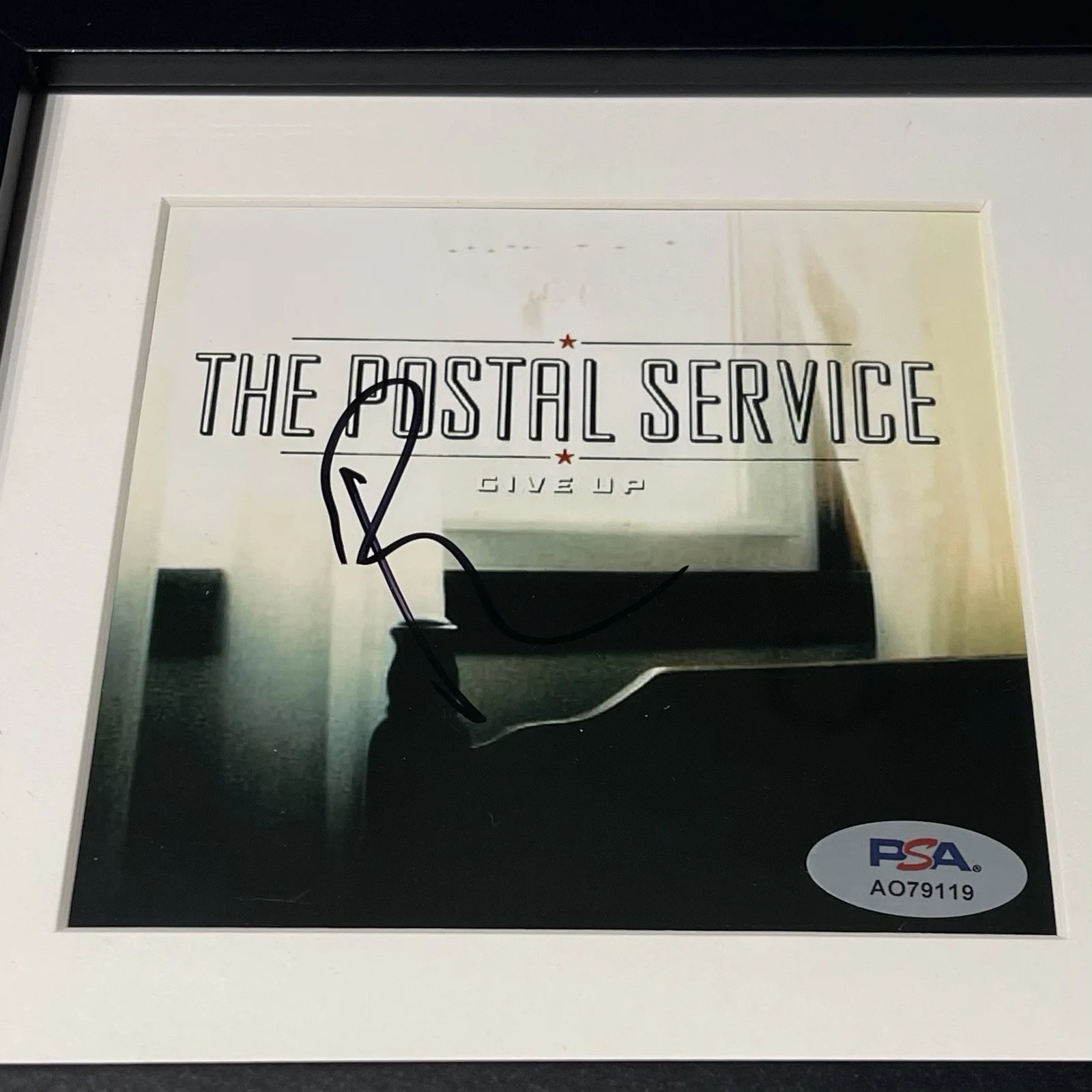 BEN GIBBARD THE POSTAL SERVICE BAND SIGNED GIVE UP CD ALBUM AUTOGRAPH PSA COA, image 2