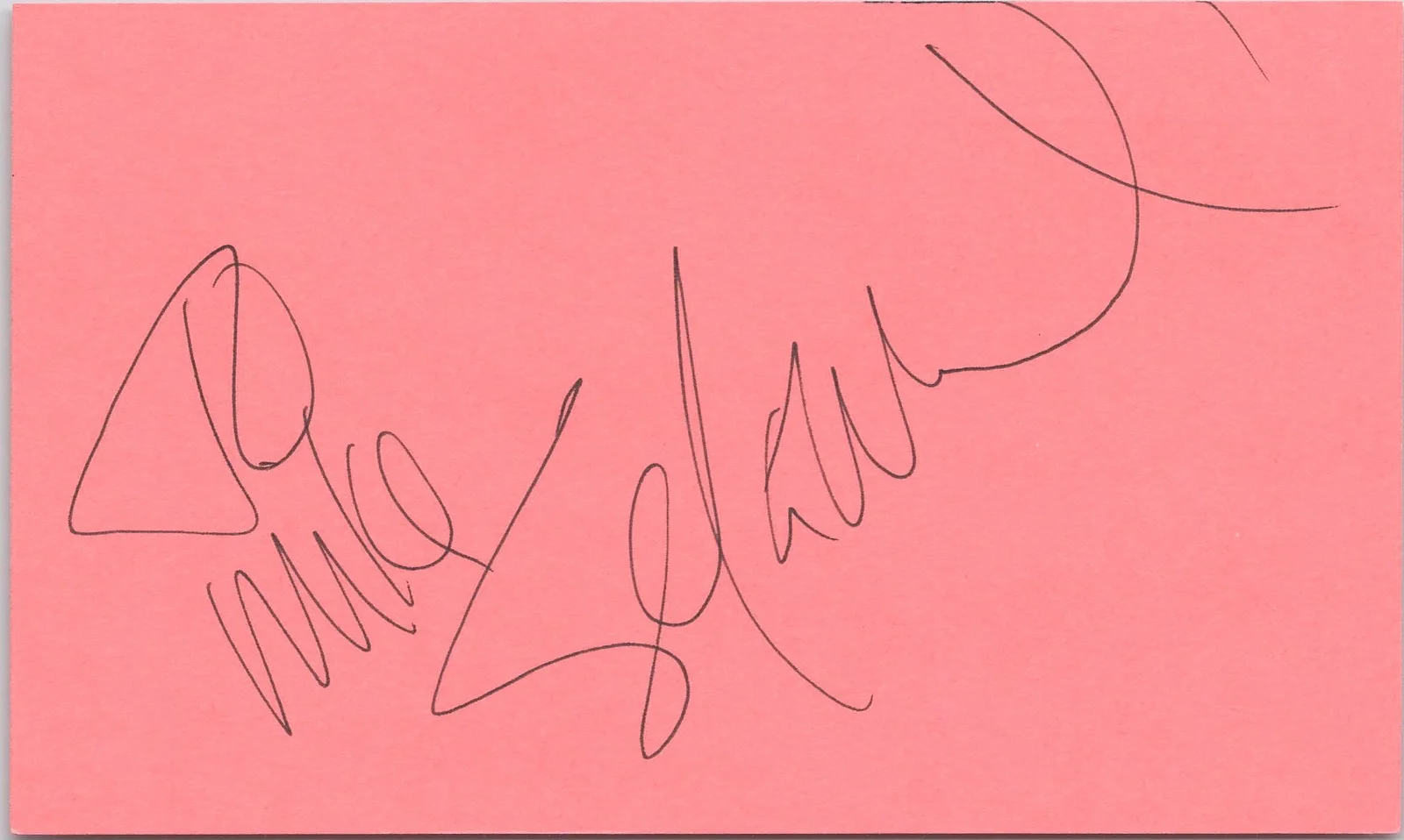 Sela Ward — Sela Ward Signed 3x5 Index Card Sisters, To Mike Autographed