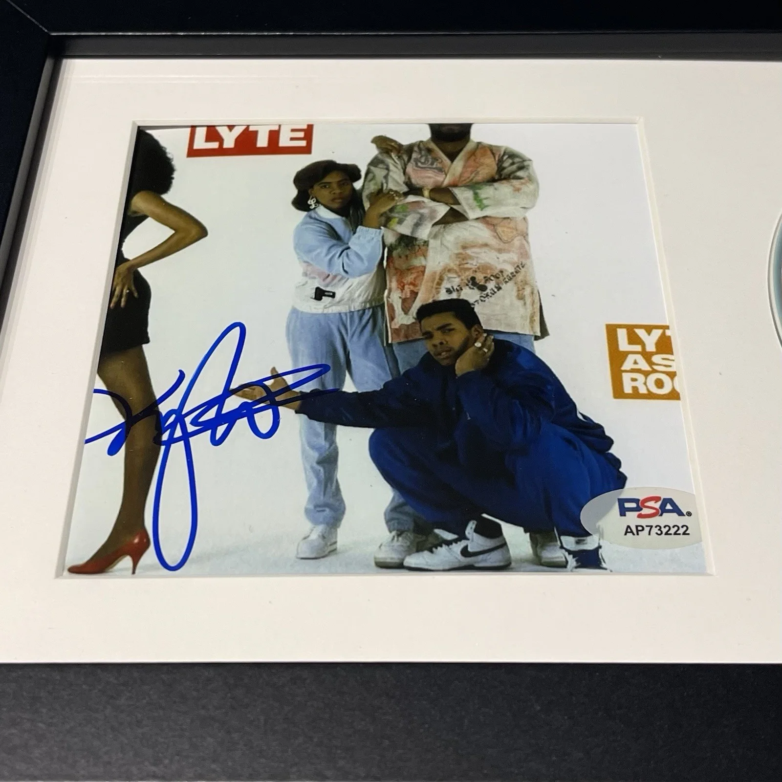 MC LYTE RAPPER SIGNED LYTE AS A ROCK CD ALBUM AUTOGRAPH FRAMED PSA COA, image 2