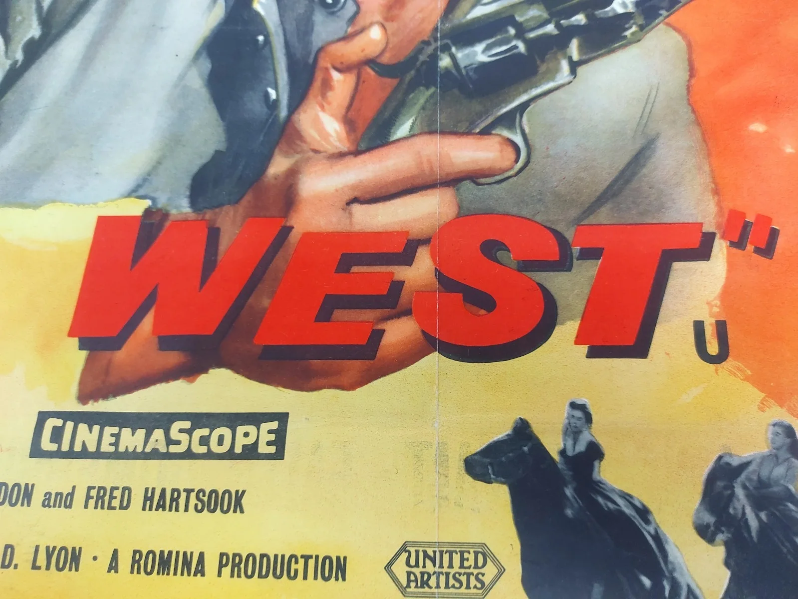 ESCORT WEST ORIGINAL UK QUAD MOVIE POSTER 1959 VICTOR MATURE, изображение 5